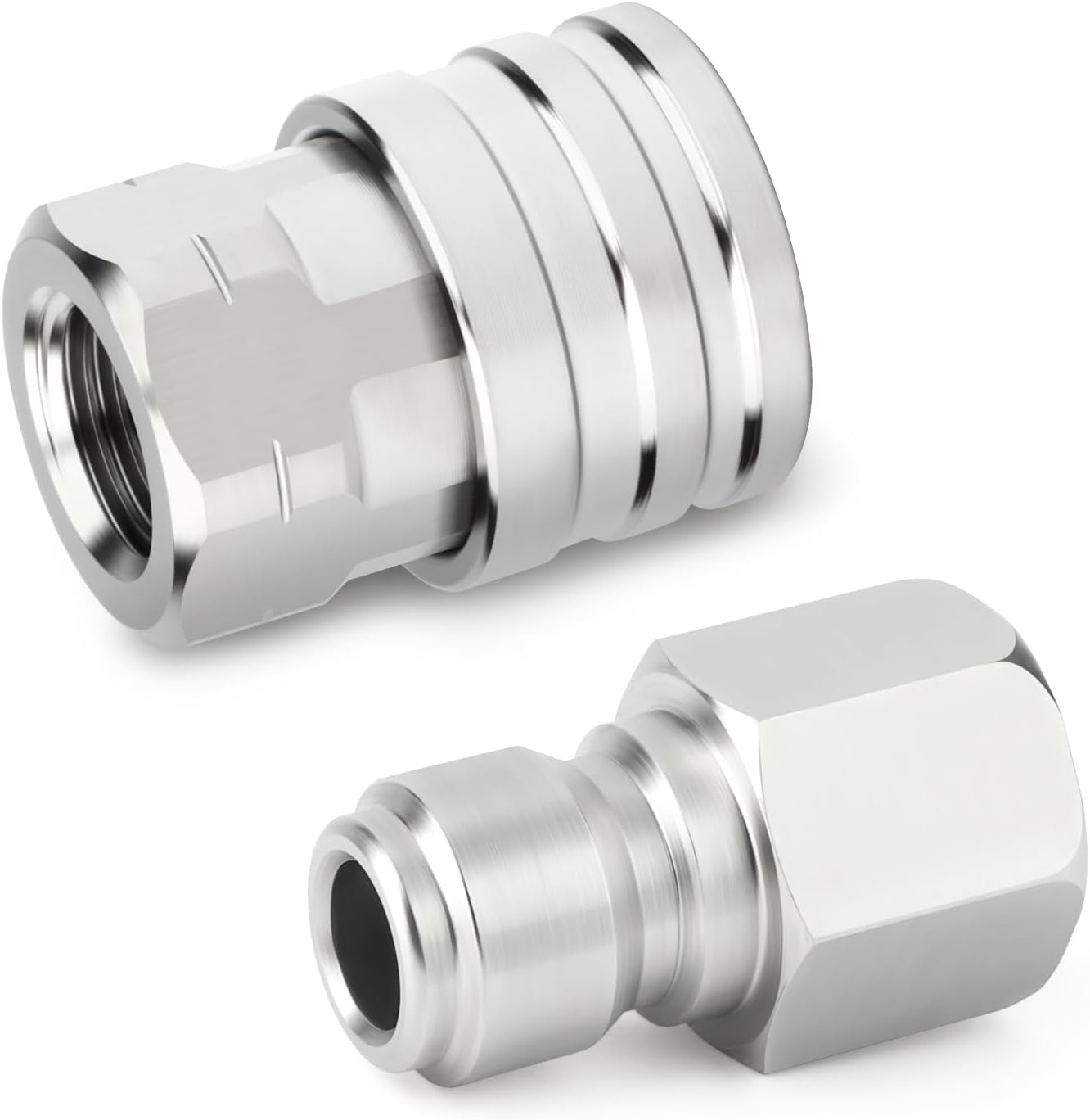 TAISHER 12PCS 304 Stainless Steel Pressure Washer Adapter Kit, Quick Connect Fittings,1/4" Female