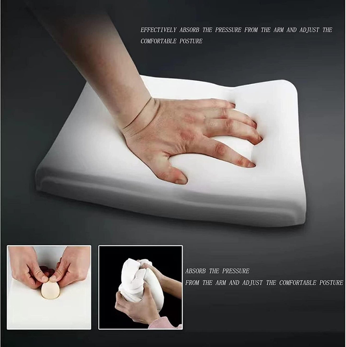 Car Center Console Cover, Memory Foam Car Armrest Cushion, Beige Auto Arm Rest Pad, Leather Arm Rest Covering Car, Hand Rest Pillow for SUV/Truck/Vehicle (Beige)