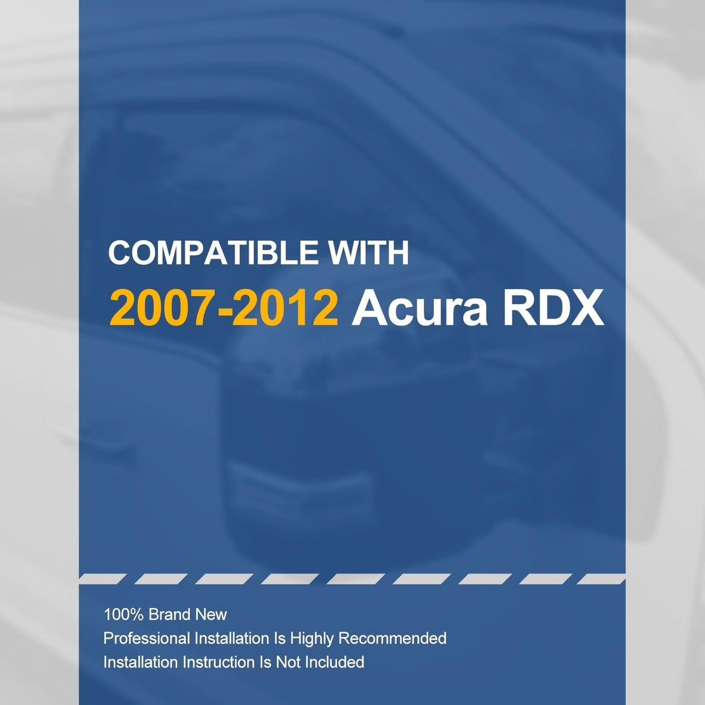 Auto Dynasty 4Pcs Carbon Fiber Pattern Window Visors Compatible with 2007-2012 Acura RDX, Tape-On Front & Rear Window Deflectors Rain Guards Sun Wind Air Side Vent Shade, Glossy Black