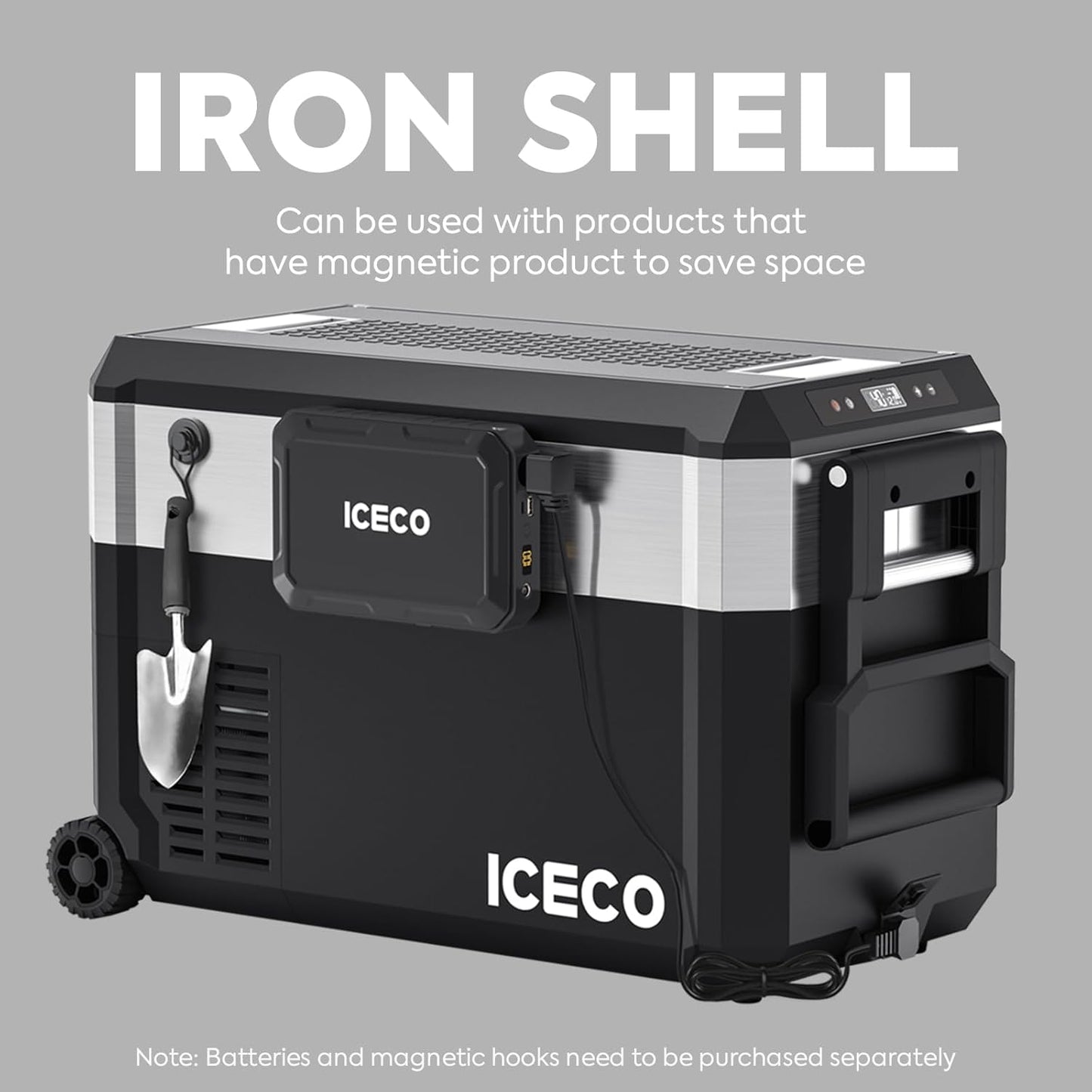 ICECO JP40 Pro 12 Volt Car Refrigerator, Portable Fridge Freezer for Camping, Car Fridge Powered by SECOP, 12V refrigerator for Car & Home, DC 12/24V, AC 110/240V, Multi-directional Lid