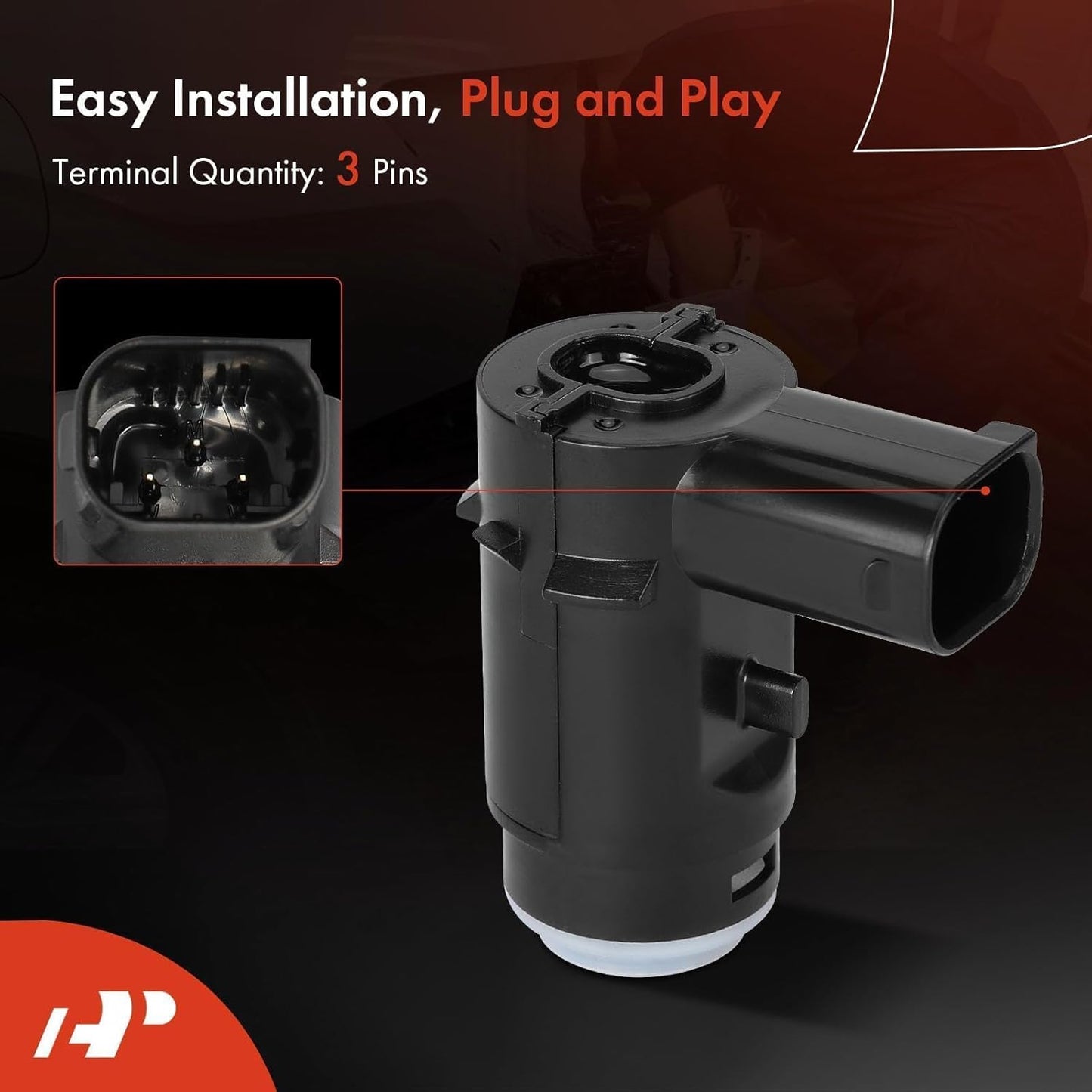 A-Premium 4-PC Rear PDC Reverse Backup Parking Aid Assist Sensor Compatible with Ford and Lincoln Models - F-150 F150 2009-2014, Mark LT 2010-2014, Replace# 9L3Z-15K859-D