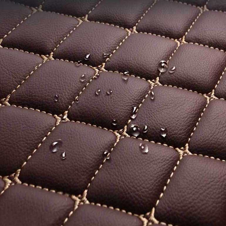 Customized Personalized car Floor mats, All-Weather Luxury car Floor mats, Waterproof and Anti Slip Leather car Floor mat Lining, 95% Customized car, Truck, and SUV Floor mats (Edge red bar)