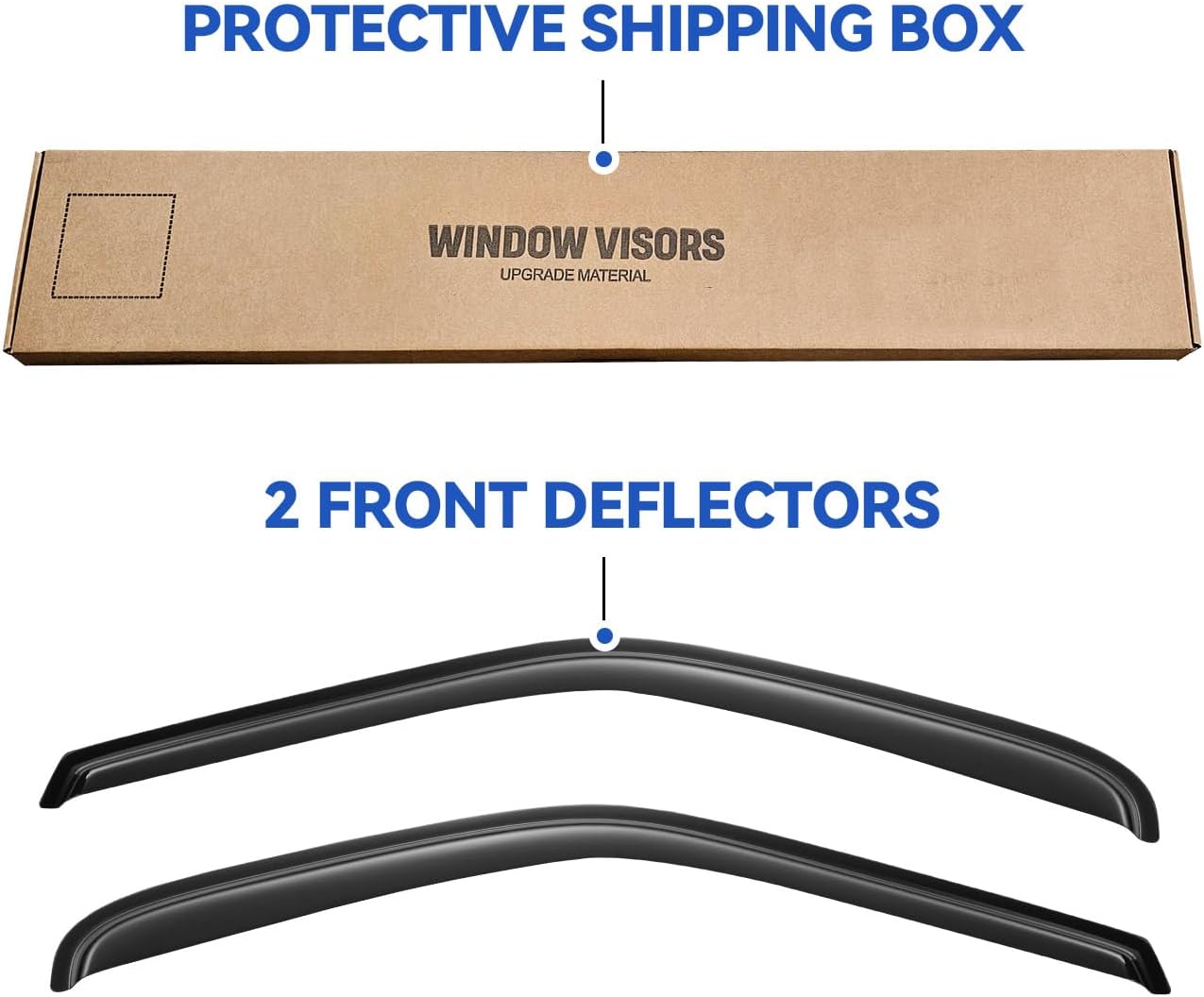 Window Visors Rain Guards for 1997-2003 Ford F150 Standard Cab, Out-Channel Window Vent Wind Deflectors Visors Shades for 1997-1999 F250, 2004 F-150 Heritage Regular Cab, 2PCS