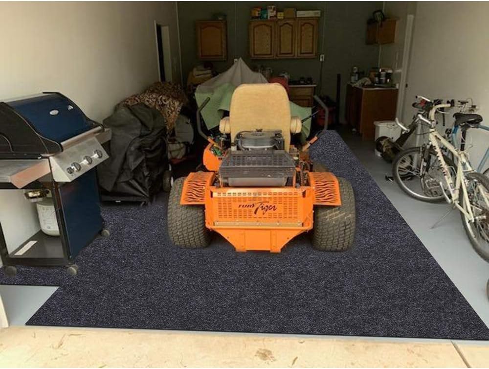 Garage Floor Mat,Absorbent Oil Mat—Floor Mat for Golf Carts,Motorcycles,Protect Garage and Shop Floor Surface,Absorbent Felt and Leak-Resistant Anti-Slip Backing,Reusable/Washable (7'6" x 17")