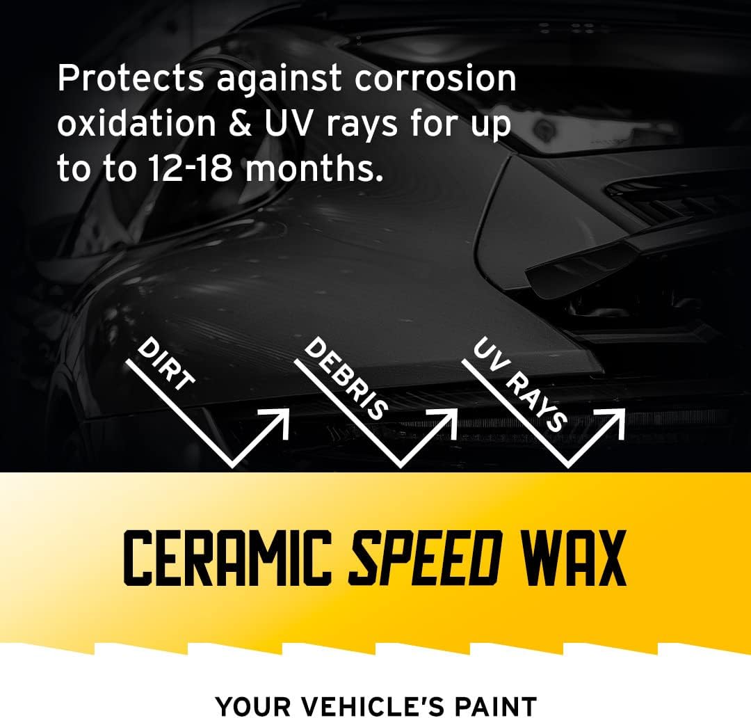 Ethos Ceramic Speed Wax - Ceramic Coating for Cars - Ceramic Coating Car Wax Spray - Ceramic Car Wax Polish Hydrophobic Top Coat Polish Formulated with Reactive Sio2 Copolymers