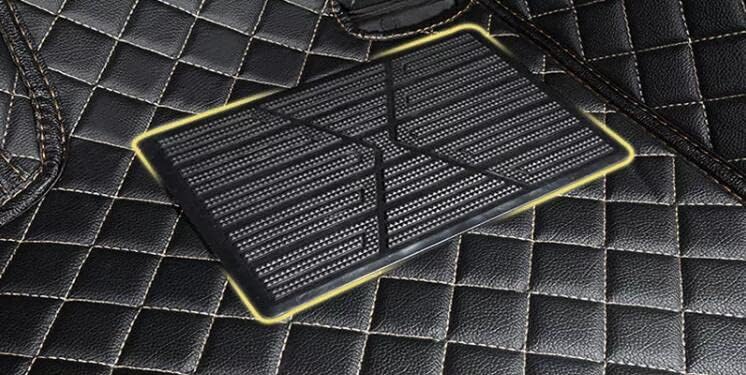 Custom All-Weather Protection Leather Car Floor Mats for Cars Sedan SUV Sports Car Waterproof Floor Mat (Black White)