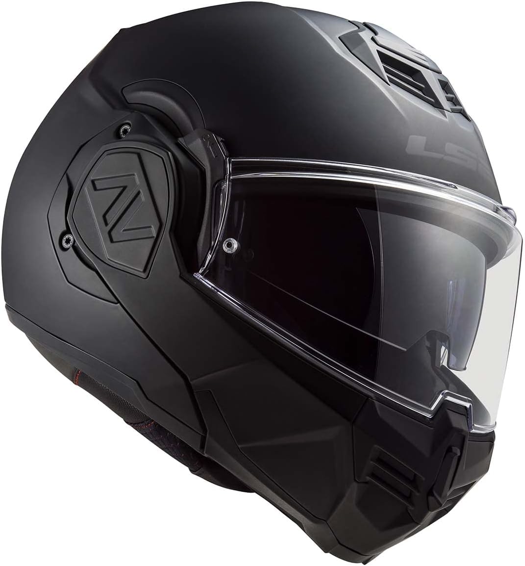 LS2 Helmets Advant Modular Helmet with Integrated Cardo 4X Bluetooth (Noir Matte Black - Large)