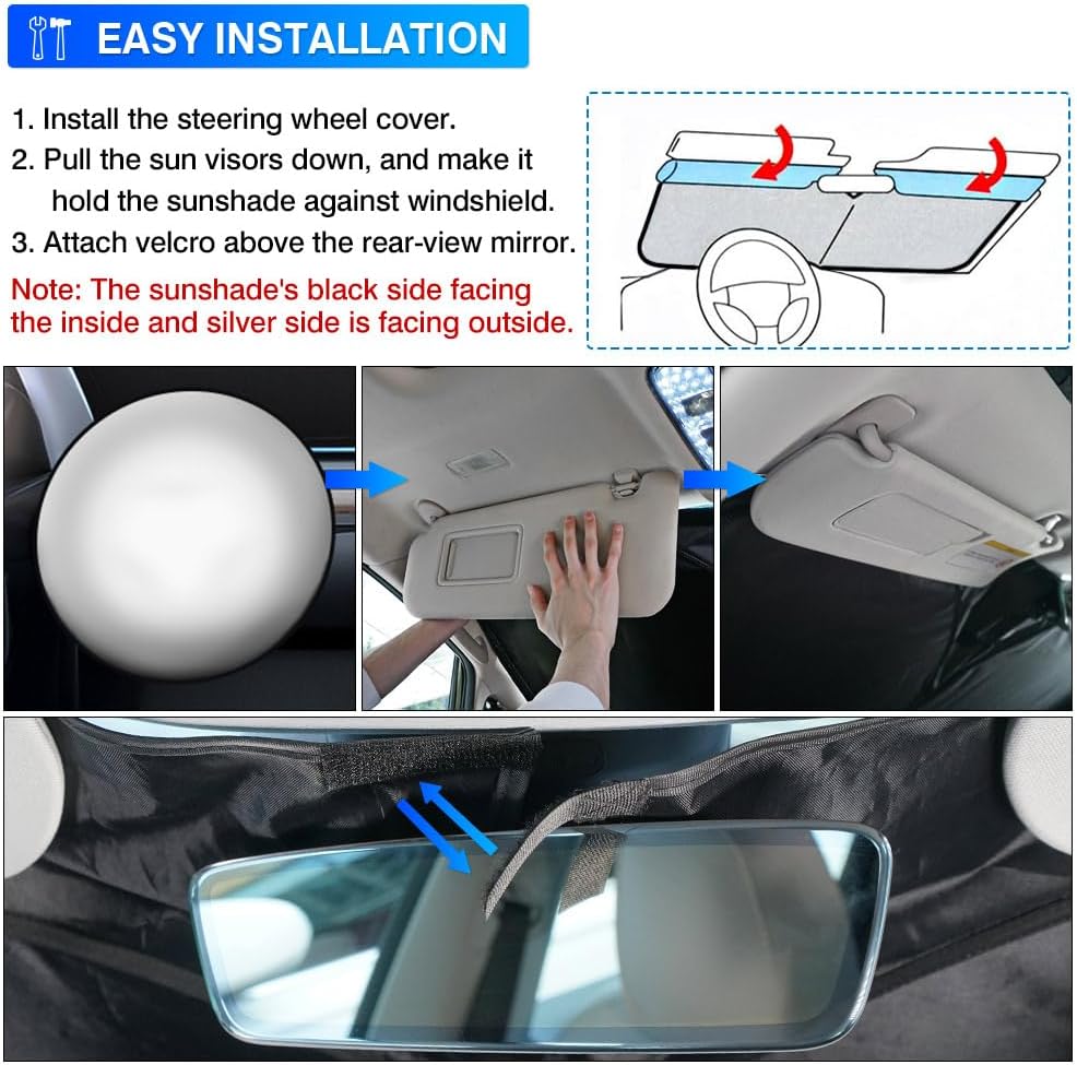 KUST Windshield Sun Shade for Mazda CX-50 2023 2025 2026 CX50 Accessories Window Sunshade Sun Visor Protector Foldable Blocks UV Rays Keep Your Car Cooler