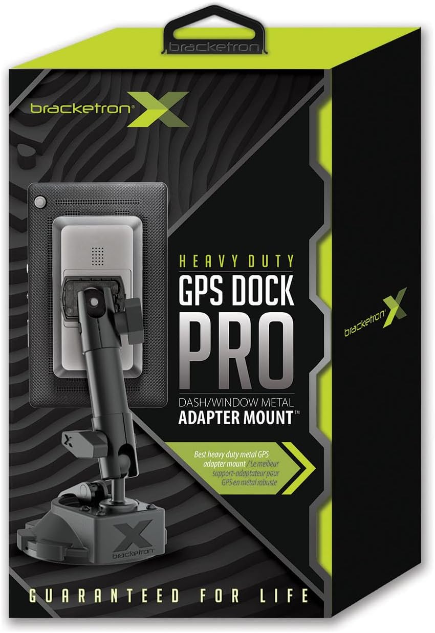 Bracketron HD (Heavy-Duty) GPS Dock Pro Dash/Window Metal Adapter Mount (BX1-998-2)
