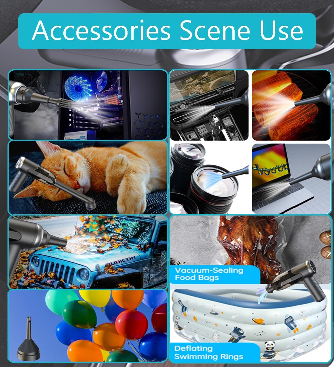 Small Car Vacuum Cleaner Cordless, Ultra Lightweight 0.68LB 3-IN-1 Mini Handheld Vacuum Portable with Strong Suction/Blowing/Vacuuming Air Dusters Type C Port High Power Motor for Home Office Computer