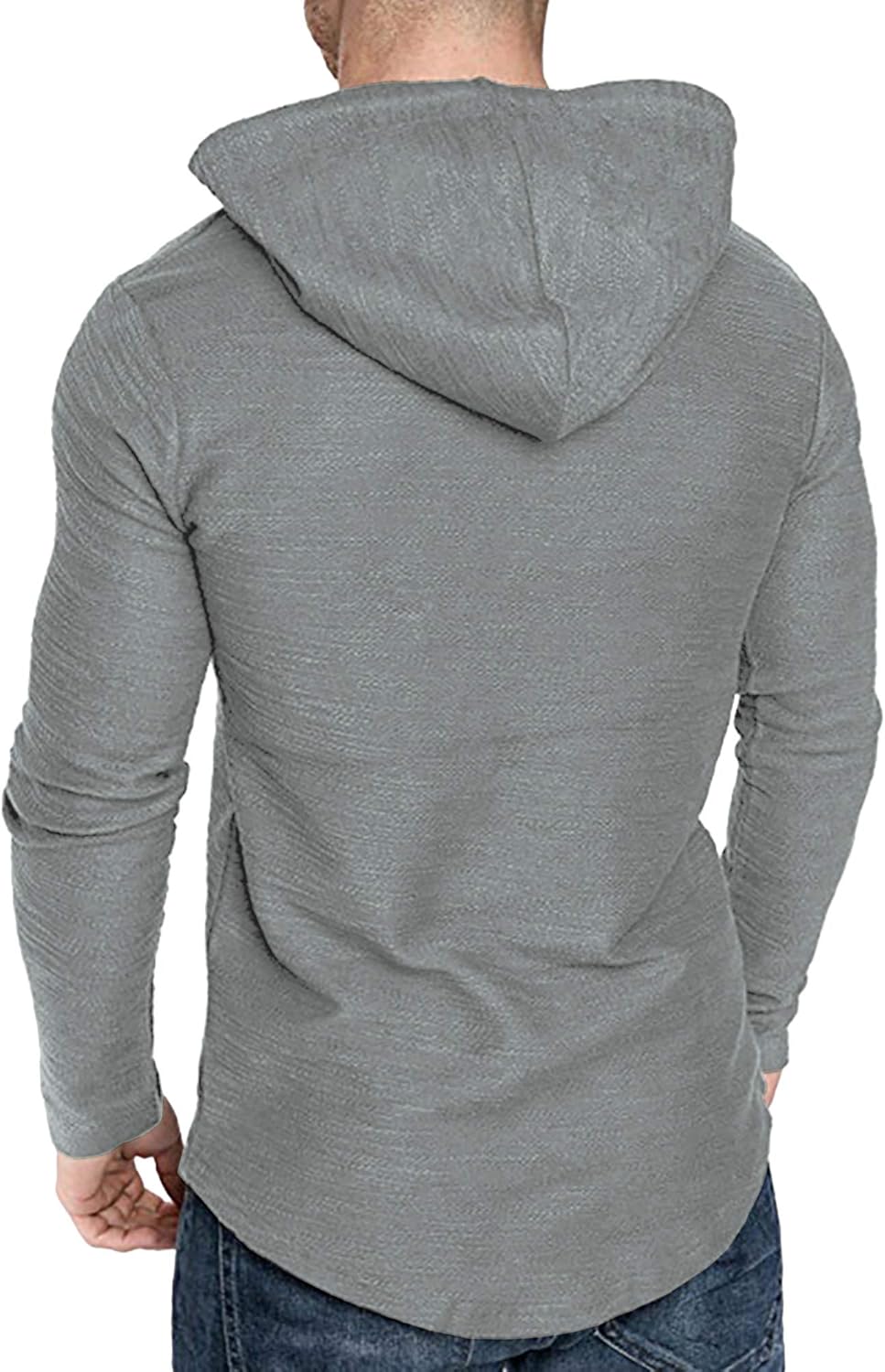 Lexiart Mens Fashion Athletic Hoodies Sport Sweatshirt Solid Color Fleece Pullover