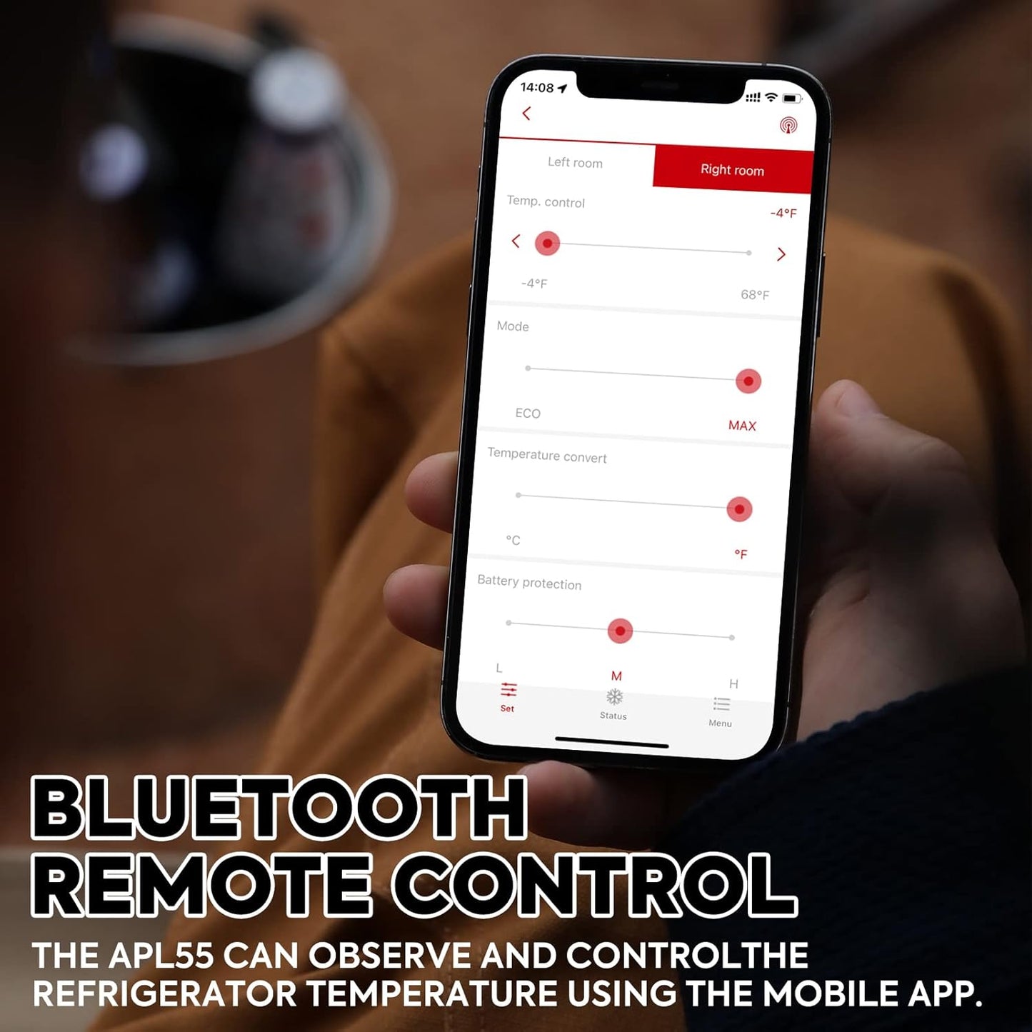 ICECO APL55 Dual Zone Portable Refrigerator Bluetooth Controlled, 55 Liter 12v refrigerator with SECOP Compressor, DC 12/24V, AC 110-240V, for Truck, Car and Home, -4℉~68℉(Silver)