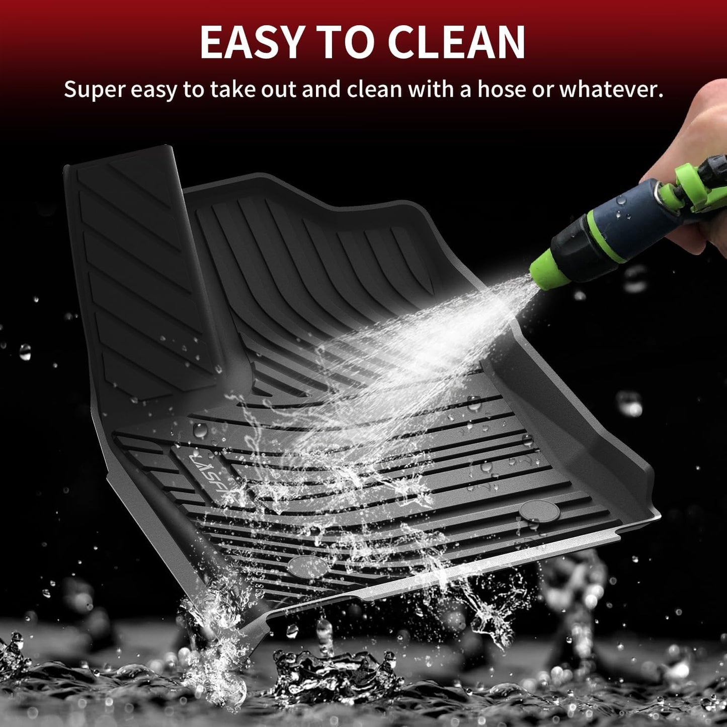 LASFIT Floor Mats for Toyota Tundra 2022-2024 2025 CrewMax Cab, All Weather Custom Fit TPE Floor Liners for Tundra SR/SR5/TRD PRO/Limited/Platinum/Castone Front&Rear 2 Row Car Mats, Black