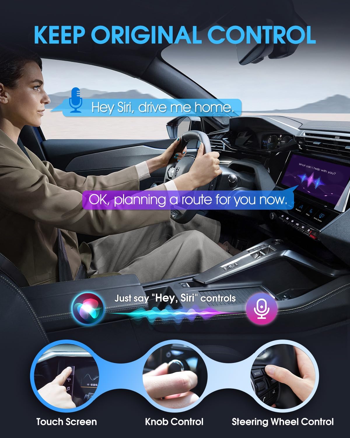 Wireless CarPlay Adapter - Fast & Stable Connection for Carplay Wireless Adapter Convert Factory Wired to Wireless CarPlay Dongle Plug & Play Car Play Fit for iPhone iOS 10+ (Gold)