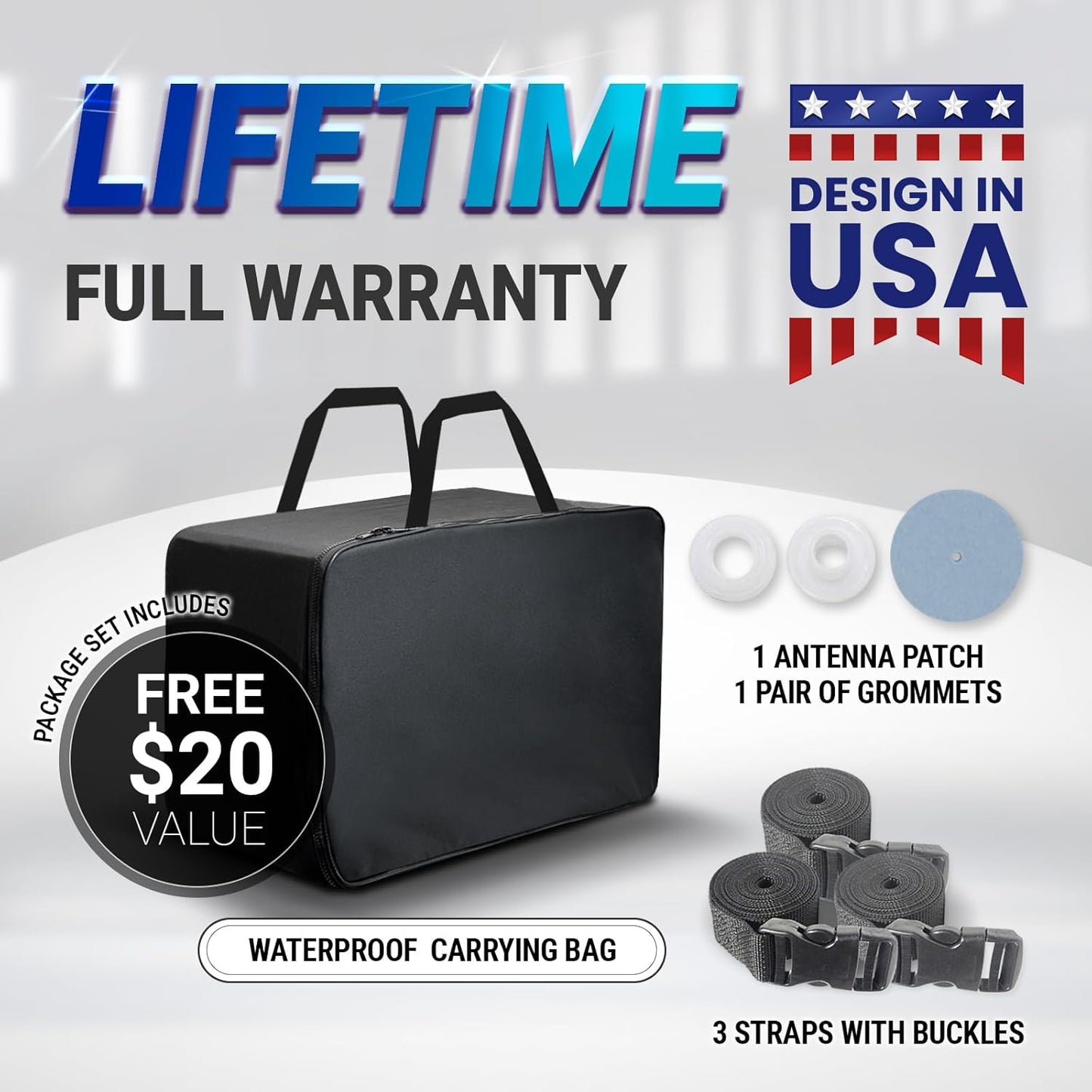 iCarCover Custom Car Cover for Pontiac Bonneville (1971-1976) Waterproof All-Weather Rain Snow UV Sun Protector Full Exterior Indoor Outdoor Car Cover (Stripe - Black/Red)