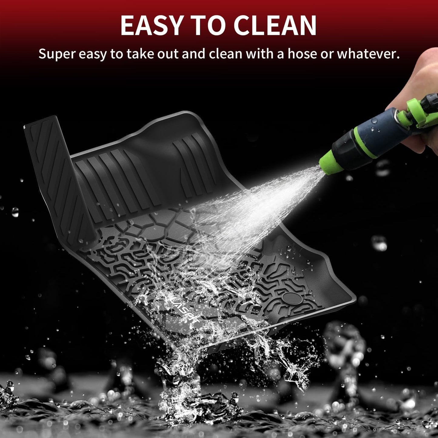 LASFIT Floor Mats Cargo Liner for Ford Bronco 4 Door 2025 2024 2023 2022 2021(Not for Bronco Sport) All Weather TPE Custom Fit SUV Floor Liners Trunk Mat, 1st & 2nd Row & Cargo Liner,4pcs Black