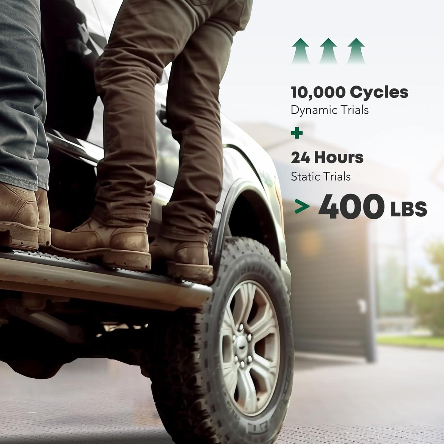 YHTAUTO 4 Inch Running Boards Side Steps Compatible with Chevy Silverado & GMC Sierra 1500/2500 HD/3500 HD 2019-2024, Crew Cab, Oval Bent Ends Carbon Steel Black Powder, Truck Cab Side Step Rails