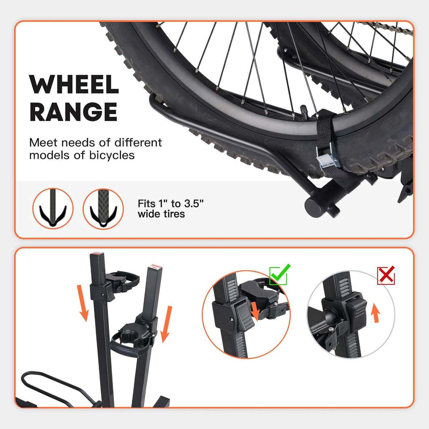 MagRack F2 Bike Rack, 200 lbs Electric Bike No Installation Bike Carrier for 2 Bike, Foldable Bike Racks for Tow Hitch 2'' Receiver Cars Trucks SUVs Minivans RV, Trailer