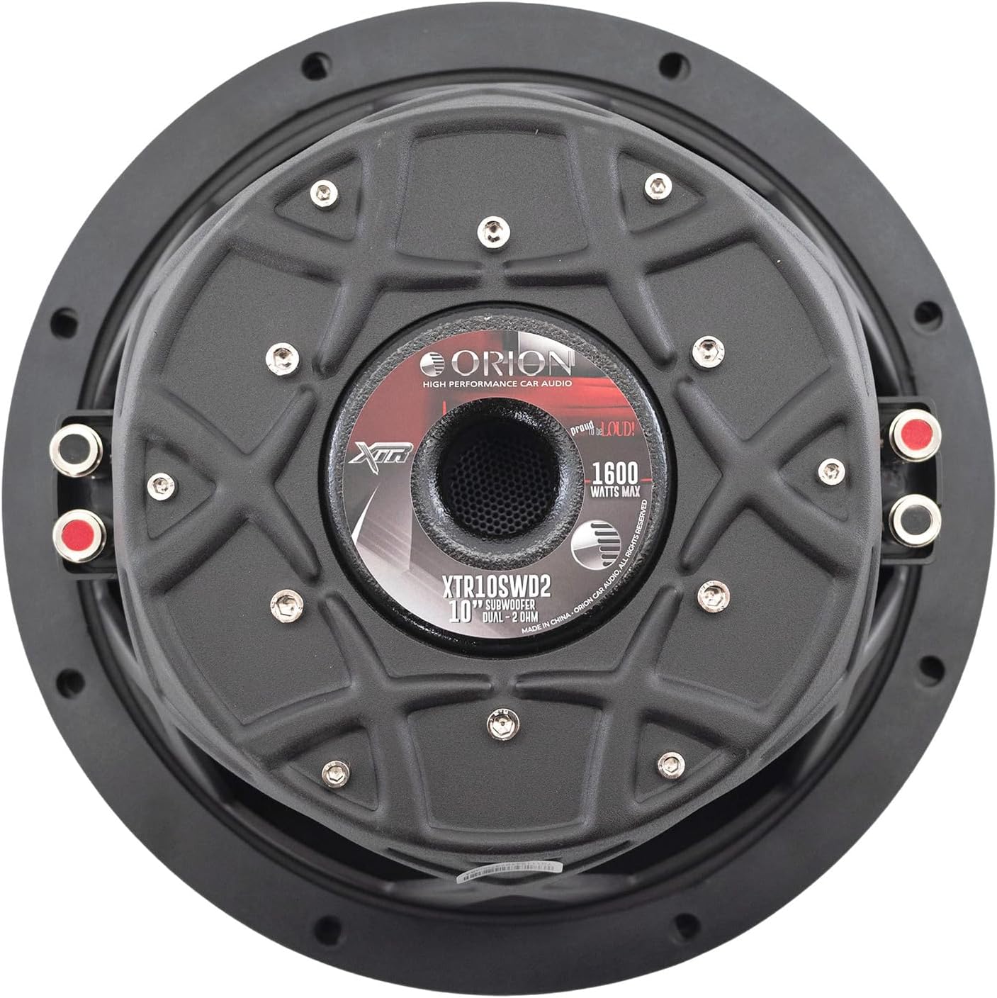 ORION XTR Series XTR10SWD2 Shallow Mount 10” Car Subwoofer, 1600W Max Power, 400W RMS, Dual 2 Ohm, UV Coated Cone, NBR Surround – Compact Slim Subwoofer for Clean Bass in Tight Car Audio Installs