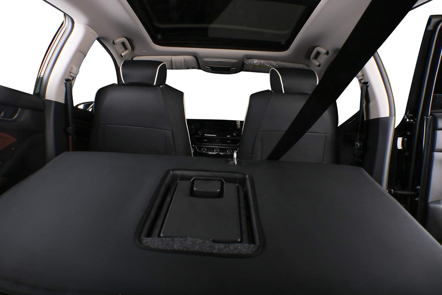 EKR Accord Car Seat Covers for Honda Accord EX-L,Touring,Sport,EX,Hybrid 2018 2019 2020 2021 2022(Rear Row 40/60 Split Backrest),Car Seat Protector,Car Automotive Seat Covers,Leather(Black/Gray)