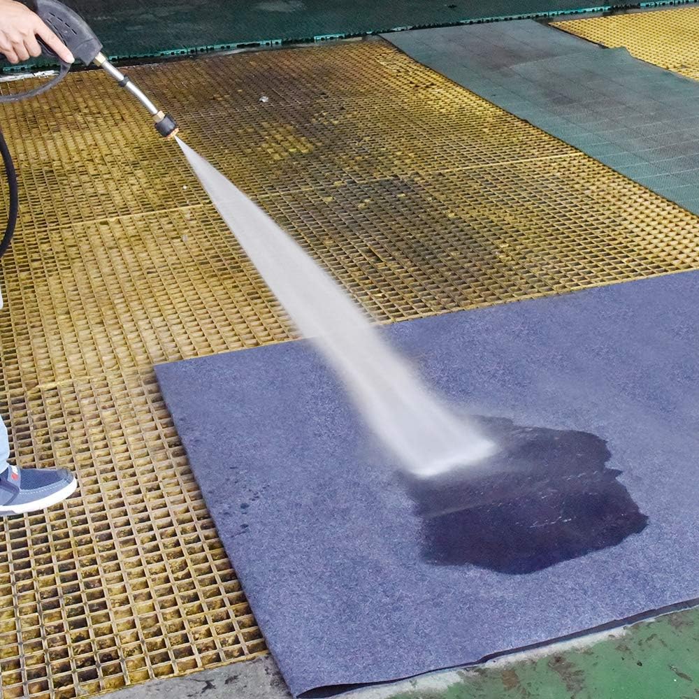 Motorcycle, Golf cart, Go-Kart, Mountain Bike Floor Mat,Absorbent Fabric,Anti-Slip and Waterproof Backing,Washable,Garage and Shop Parking Mats(6.7Feet x 6.7 Feet)