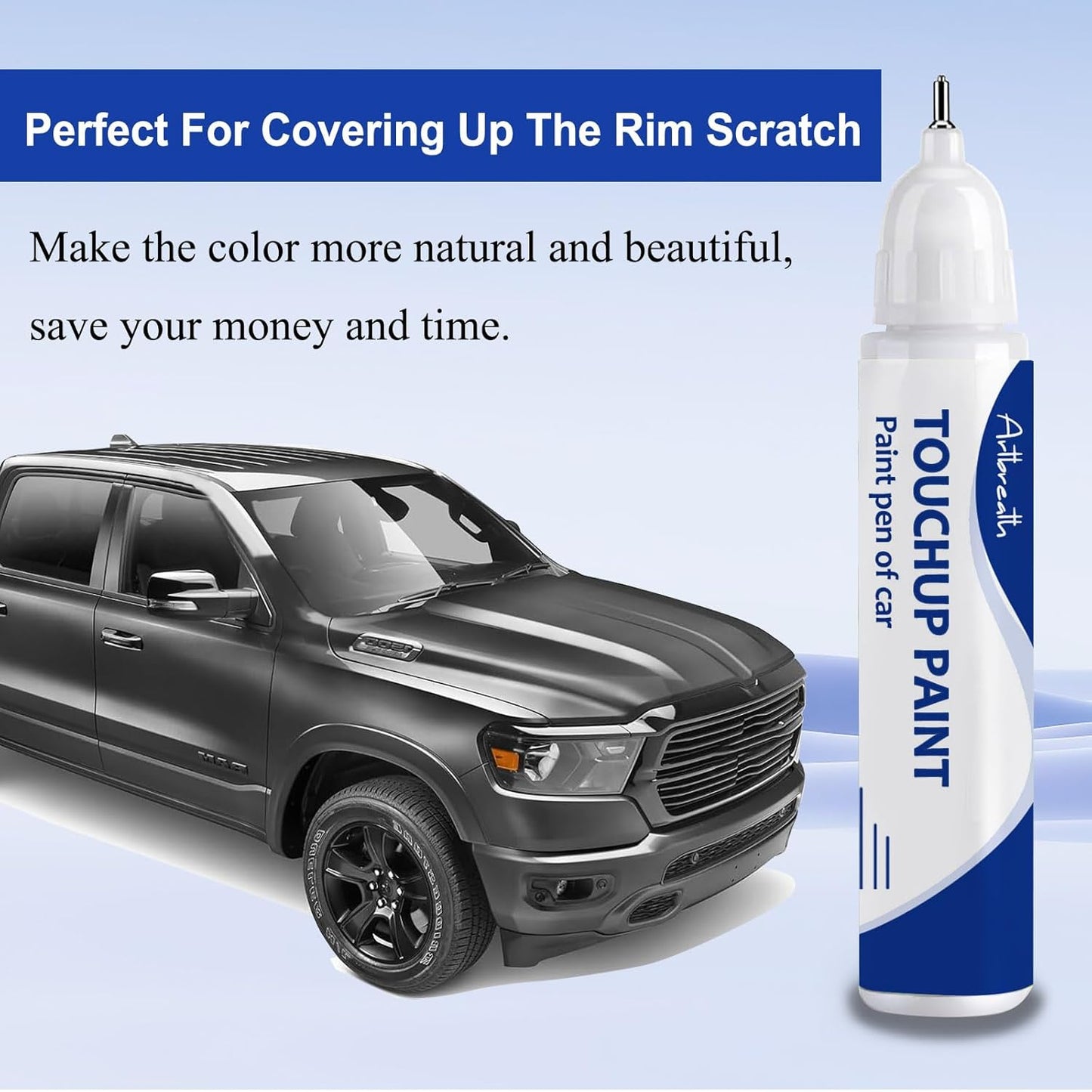 Granite Crystal Metallic(PAU/LAU) Touch Up Paint for Dodge-Exact Match–Chips and Nicks Car Paint Scratch Repair Kit Automotive Paint Pen for Challenger/Durango/Grand Caravan/Charger/RAM