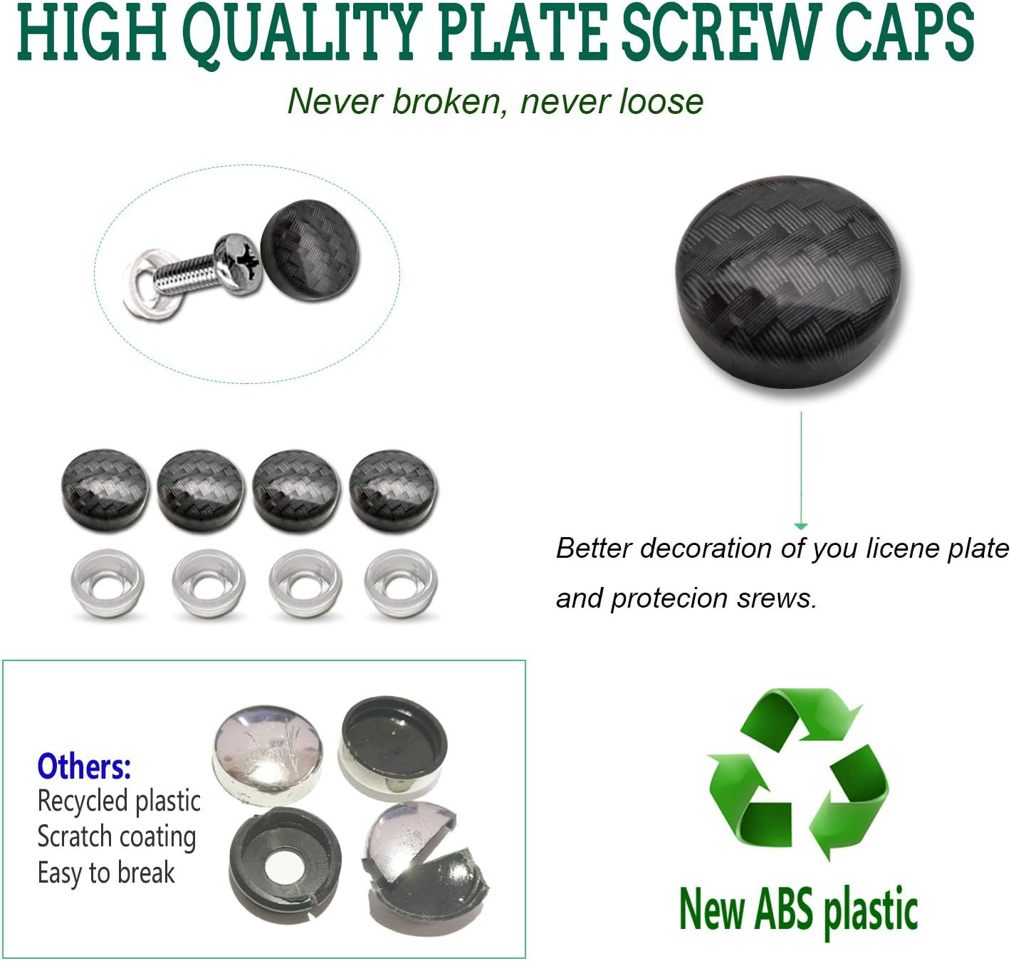 Police Thin Blue Line License Plate Frame- Patriotic Carbon Fiber Car Tag Holder, American Flag Black Aluminum Bracket with Screw, Cap Covers, Decal, Novelty Gift for Law Enforcement, 1 Pack