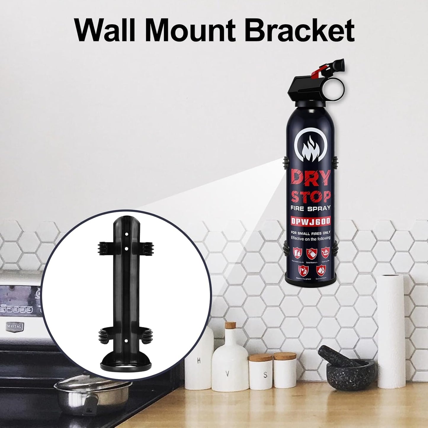 3Pack Dry Stop Fire Extinguisher for Home - Auto Fire Extinguisher for Truck Vehicle, 600g Dry Chemical Powder A B C Fire Extinguisher for Kitchen, Car, Boat, Marine, Portable Use (3 Blue)