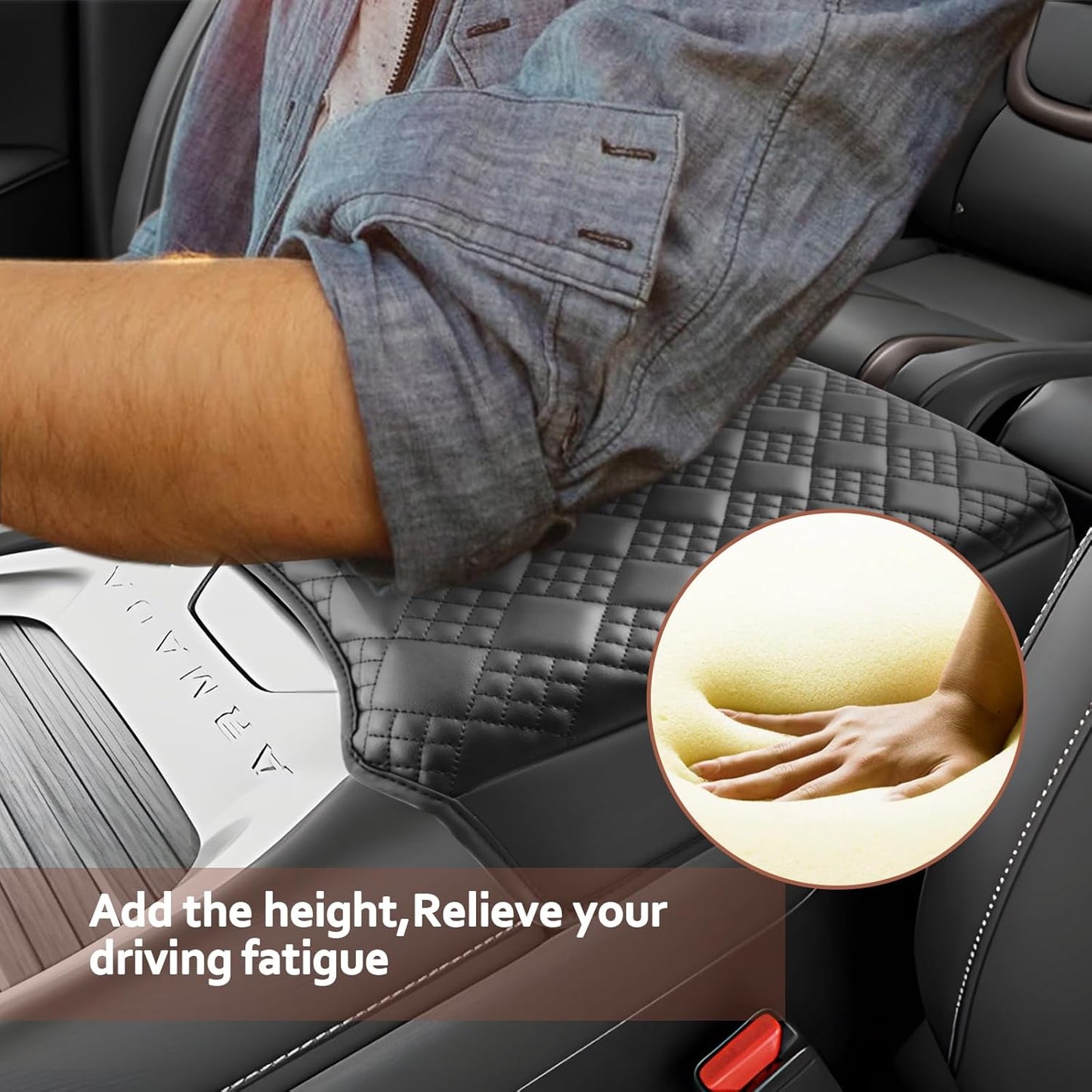 SKTU for 2025 Nissan Armada Armrest Cover for 2025+ Nissan Armada (SV/SL/Platinum/Pro-4X/Platinum Reserve) Center Console Cover Nissan Armada 2025 Accessories Center Console Cushion (Thicken)