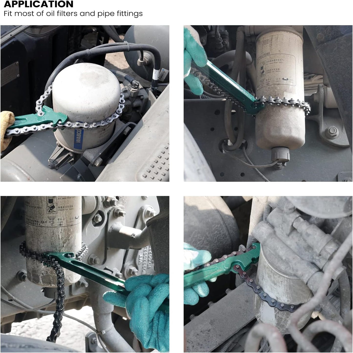 12 Inch Heavy-Duty Ratcheting Chain Wrench, Adjustable Oil Filter Pliers For Truck & Car, Pipe Wrench Multi-Purpose Remover Tool