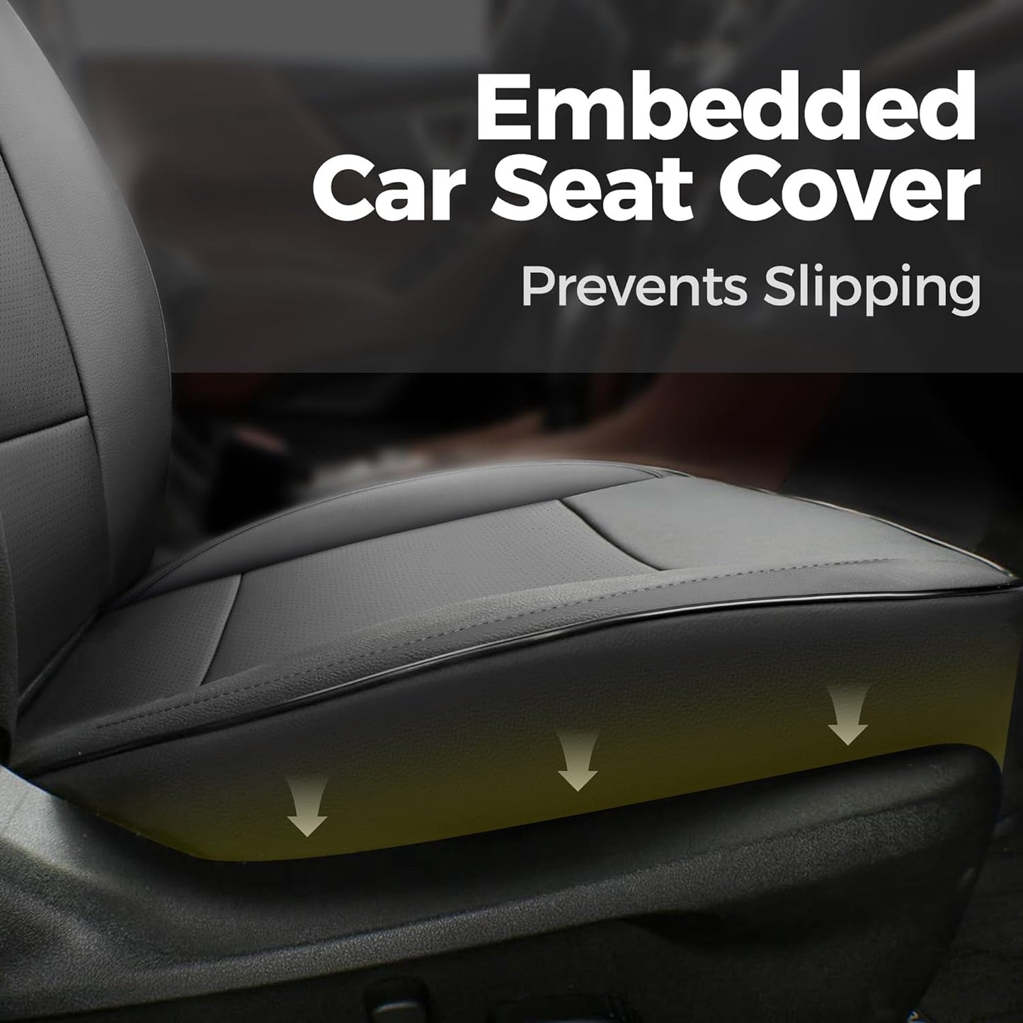 GIANT PANDA Full Set Car Seat Covers Customized Jeep Wrangler TJ Rubicon Sahara Sport X Unlimited 2003 2004 2005 2006, Faux Leather (Black)