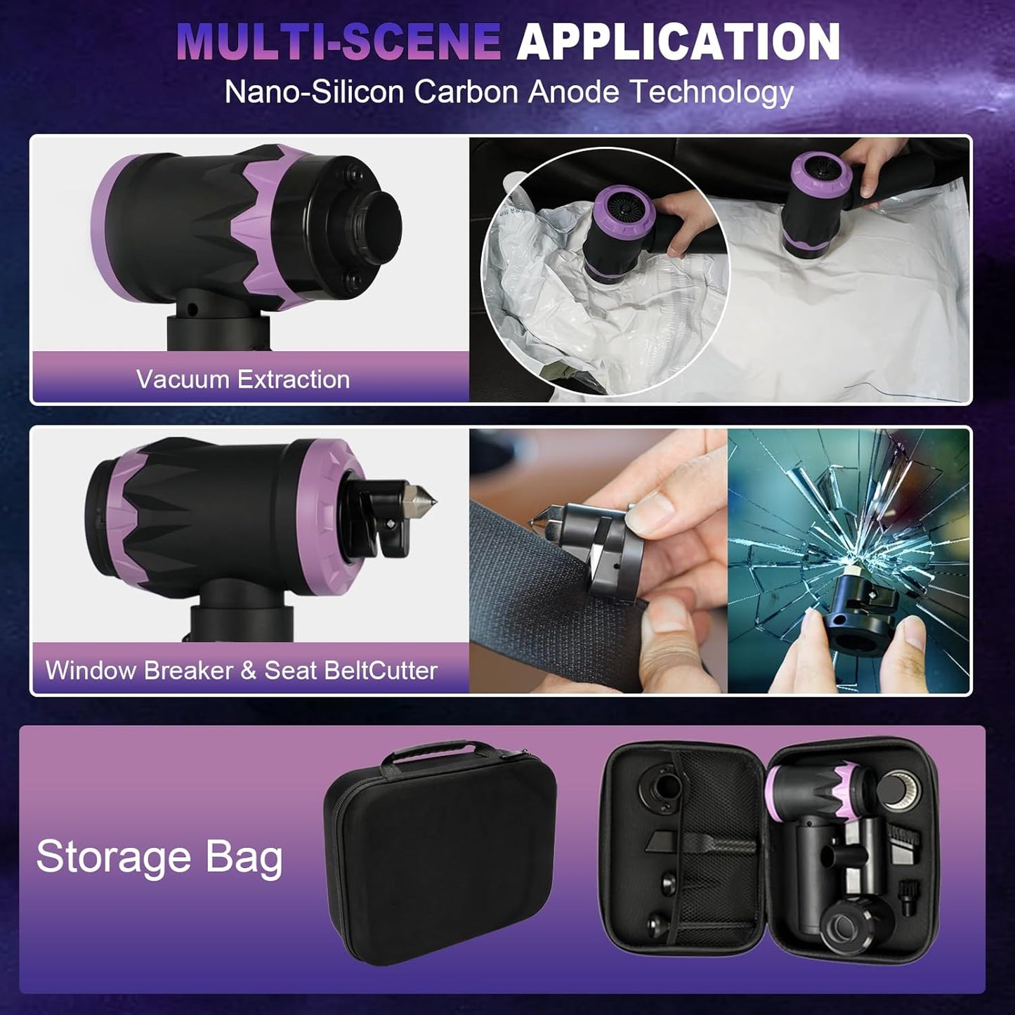 9-In-1 US-Designed Car Vacuum Portable Cordless【Powerful Brushless Motor | 28,000 Pa Suction】【5.0 Graphene Battery | Lasting Endurance】Handheld Vacuum Cordless Car for Home, Office, and Pet Hair