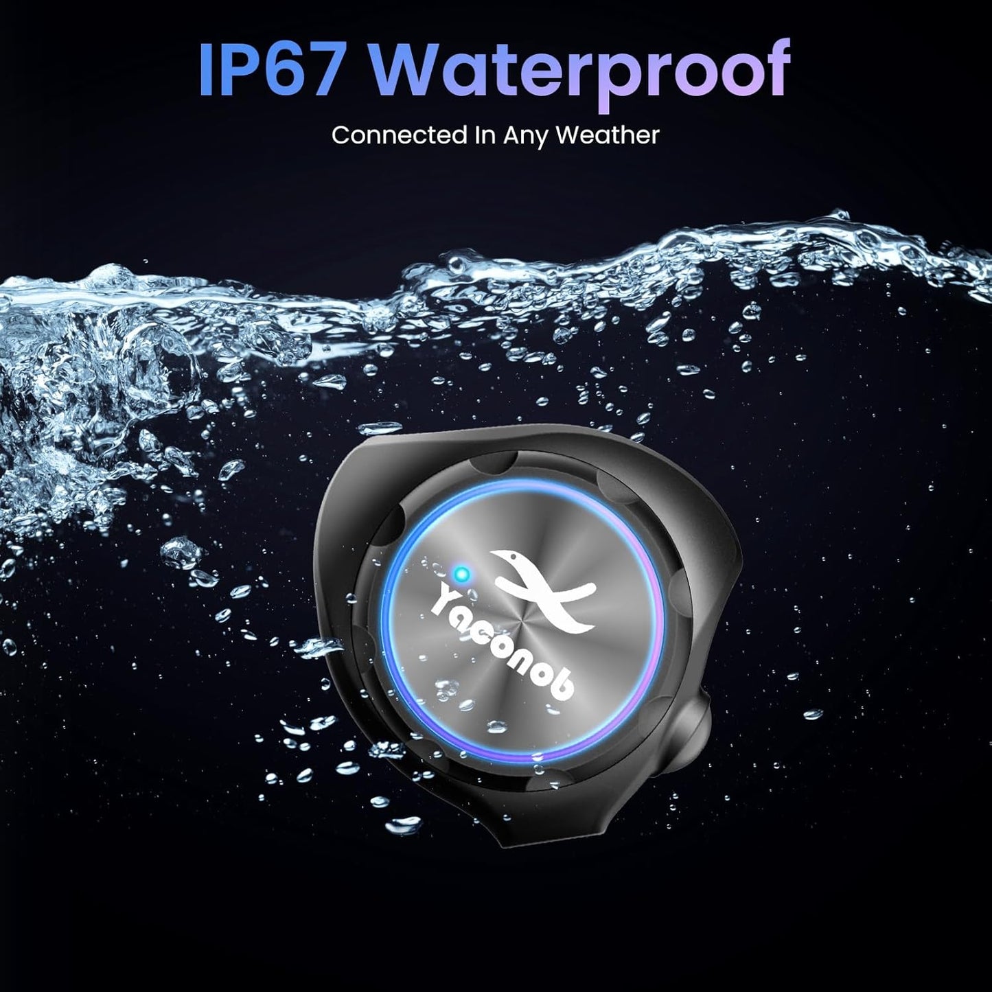 Y3 Helmet Bluetooth Headset (More Suitable for Couples), Auto Answer Phone, Intercom, Music, Intercom, Active Noise Cancellation, Waterproof (1 Pack)