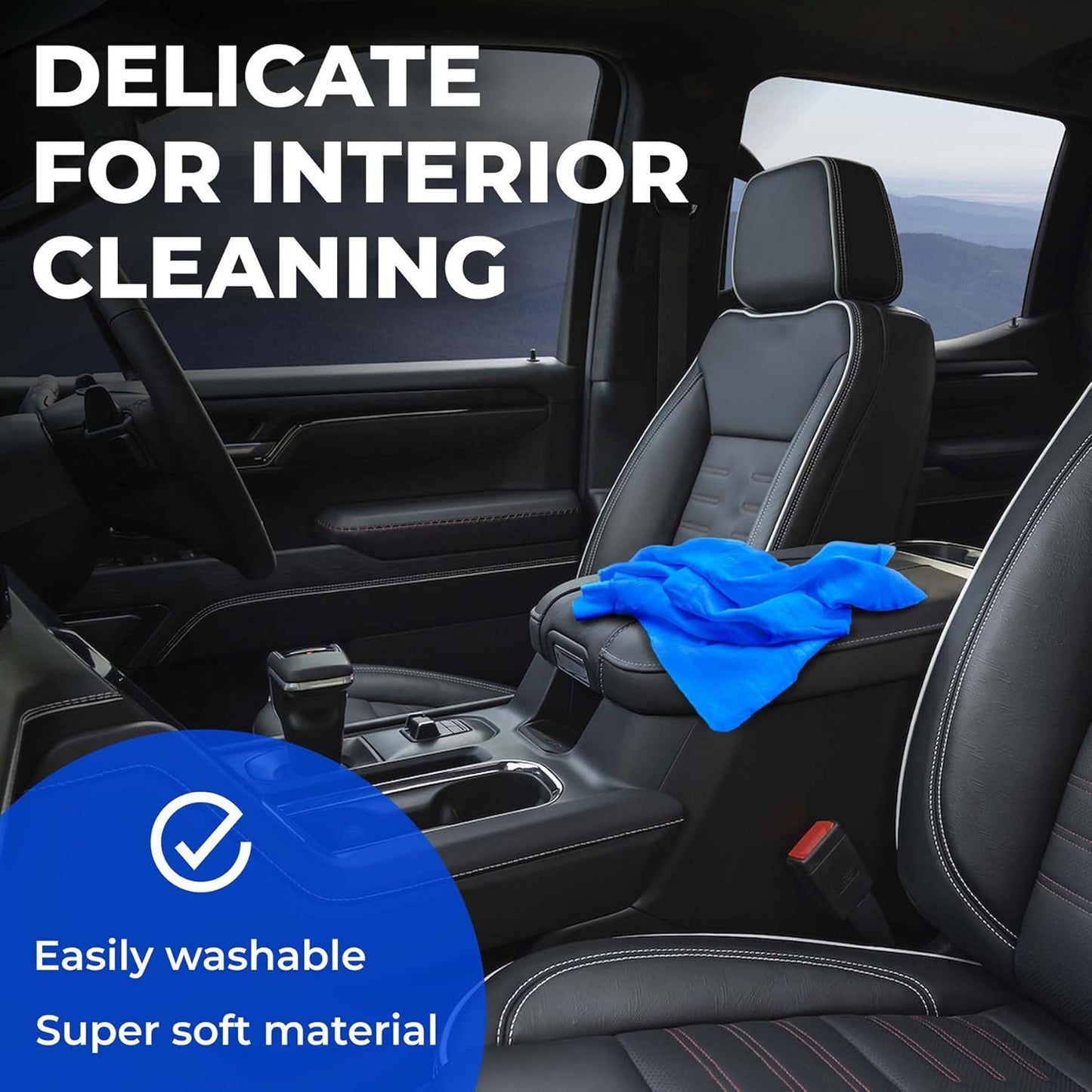 Premium XL Shammy Towel for Car - 2pk (34”x25”) - Super Absorbent Chamois Cloth - Spots & Scratch-Free - Reusable Car Drying Towel