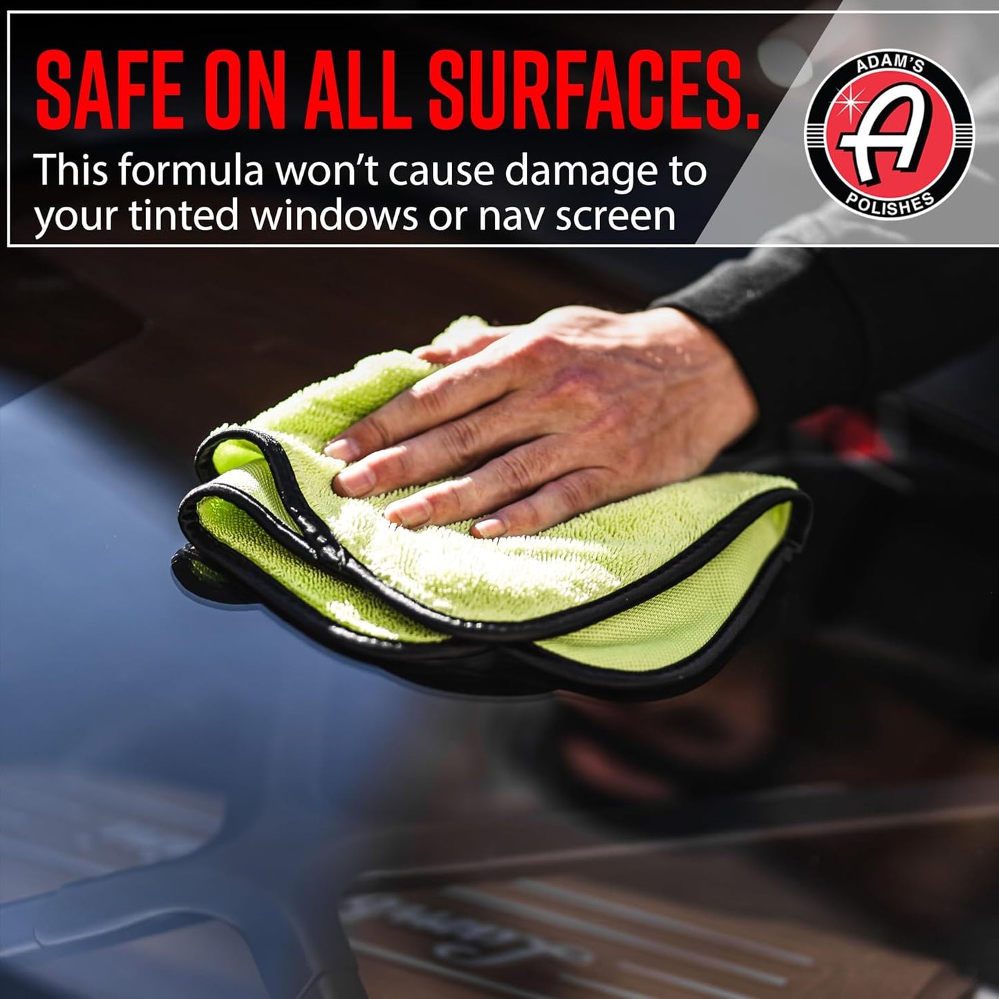 Adam's Polishes Glass Cleaner (Gallon) - Car Window Cleaner | Car Wash All-Natural Streak Free Formula For Car Cleaning | Safe On Tinted & Non-Tinted Glass | Won’t Strip Car Wax or Paint Protection