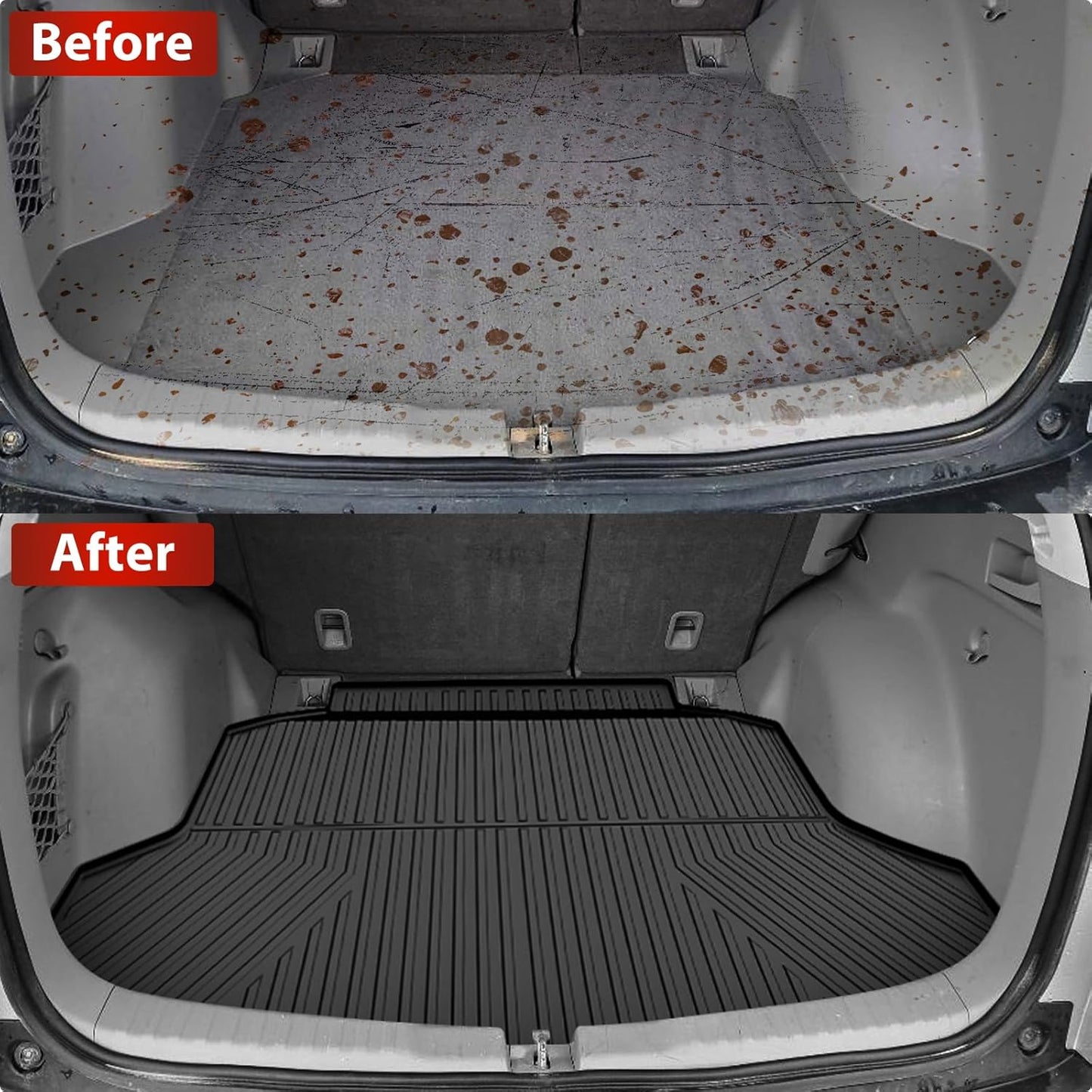 Floor Mats & Cargo Liner Fit for Honda CRV CR-V 2012-2016 LX, SE & EX (Not Fit EX-L & Touring Models) - All Weather Protection Car Floor Liners with Trunk Mat - 1st and 2nd Row Full Set Car Mats Black