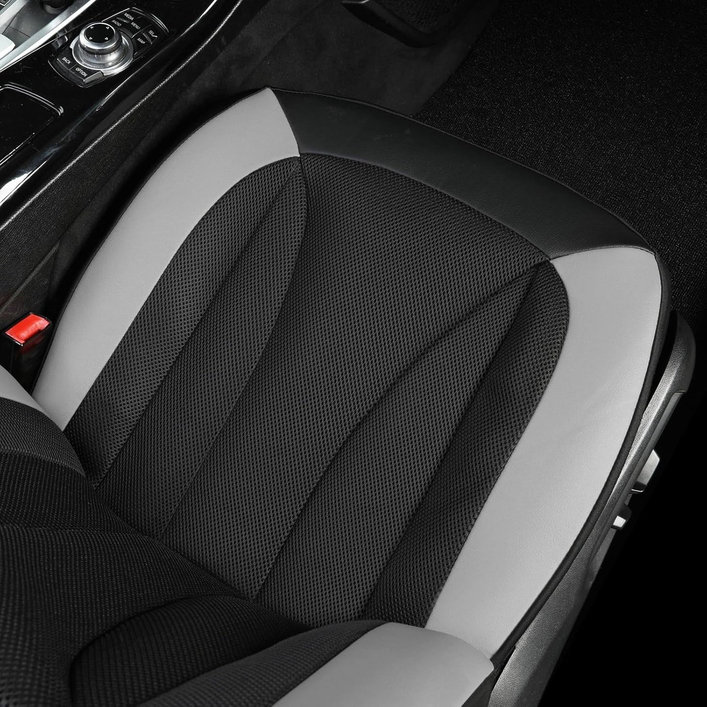 GIANT PANDA 2-Pack Front Mesh Car Seat Covers Custom Fit Toyota Tacoma 2016 2017 2018 2019 2020 2021 2022 2023 2024 2025 Double & Crew Cab SR, SR5, Limited, TRD Pro, TRD Sport, TRD Off-Road(Grey/Gray)