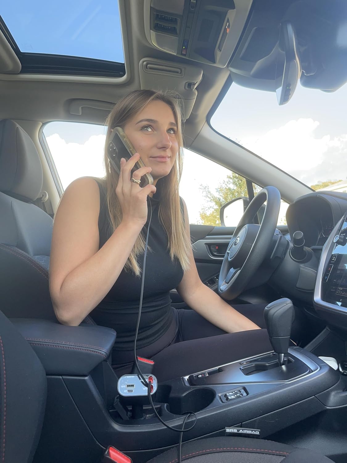 Multi Charge Pro iPhone Car Charger Fast Charging Retractable Car Charger USB C Auto Adapter, Powerful 120W 4-Port USB-C & USB-A and Lightning iPhone, Samsung, Tablets...