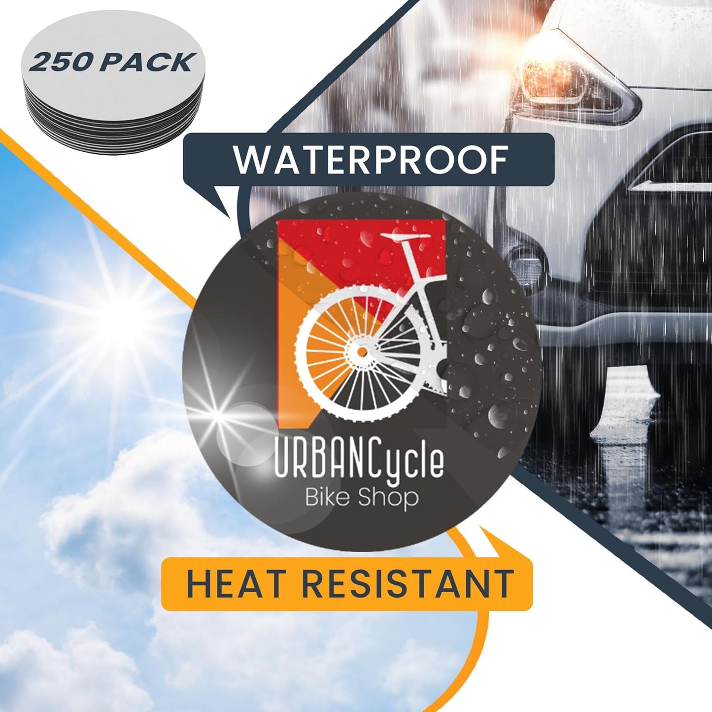 Magnet Me Up Customizable 30 Mil Round Magnet- 5β, 250 PK Weatherproof Car Magnet for Businesses, Sports Teams, Fundraiser, Personal Expression- Custom Text & Logo- Strong Magnetic Vinyl for Vehicles