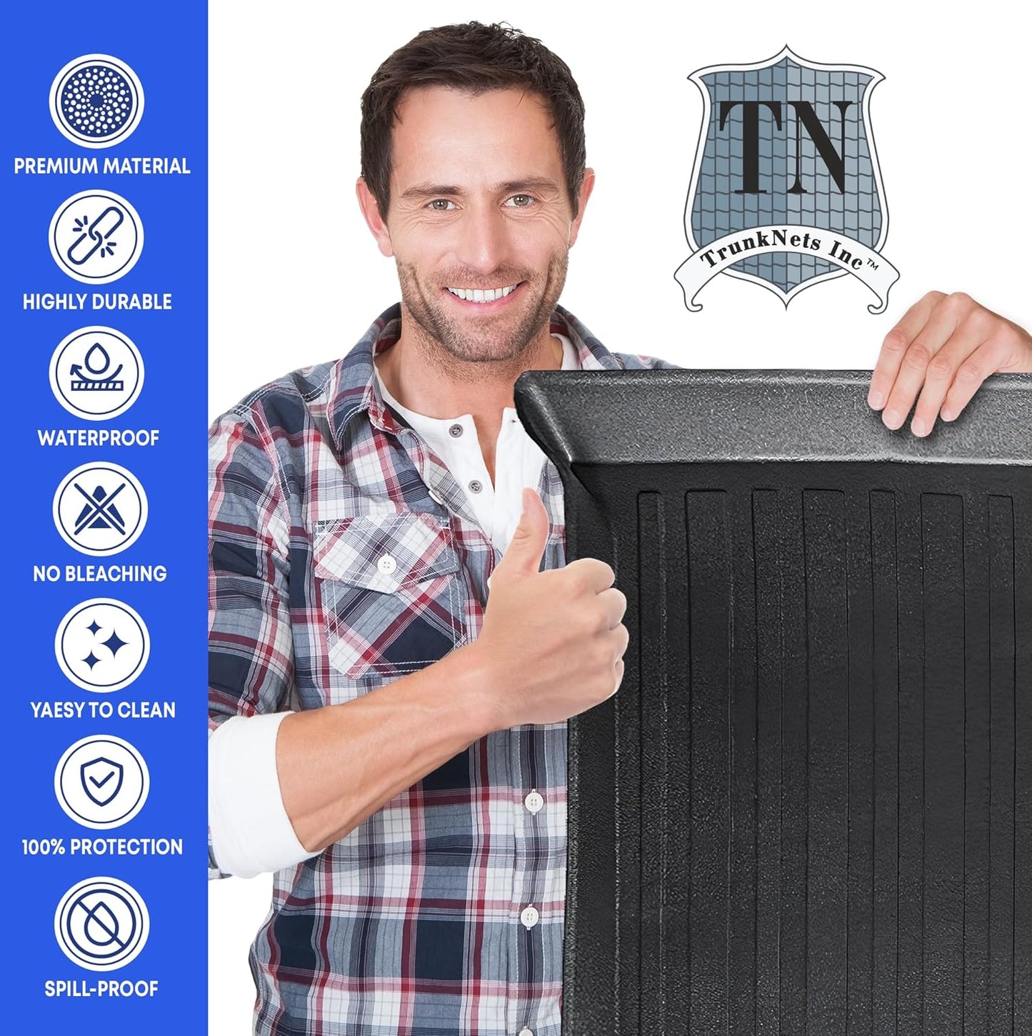 Premium Cargo Liner for Mercedes-Benz GLE 2016-2019 - 100% Protection - Custom Fit Car Trunk Mat - All-Season Black Cargo Mat - 3D Shaped Laser Measured Trunk Liners for Mercedes-Benz ML 2012-2015