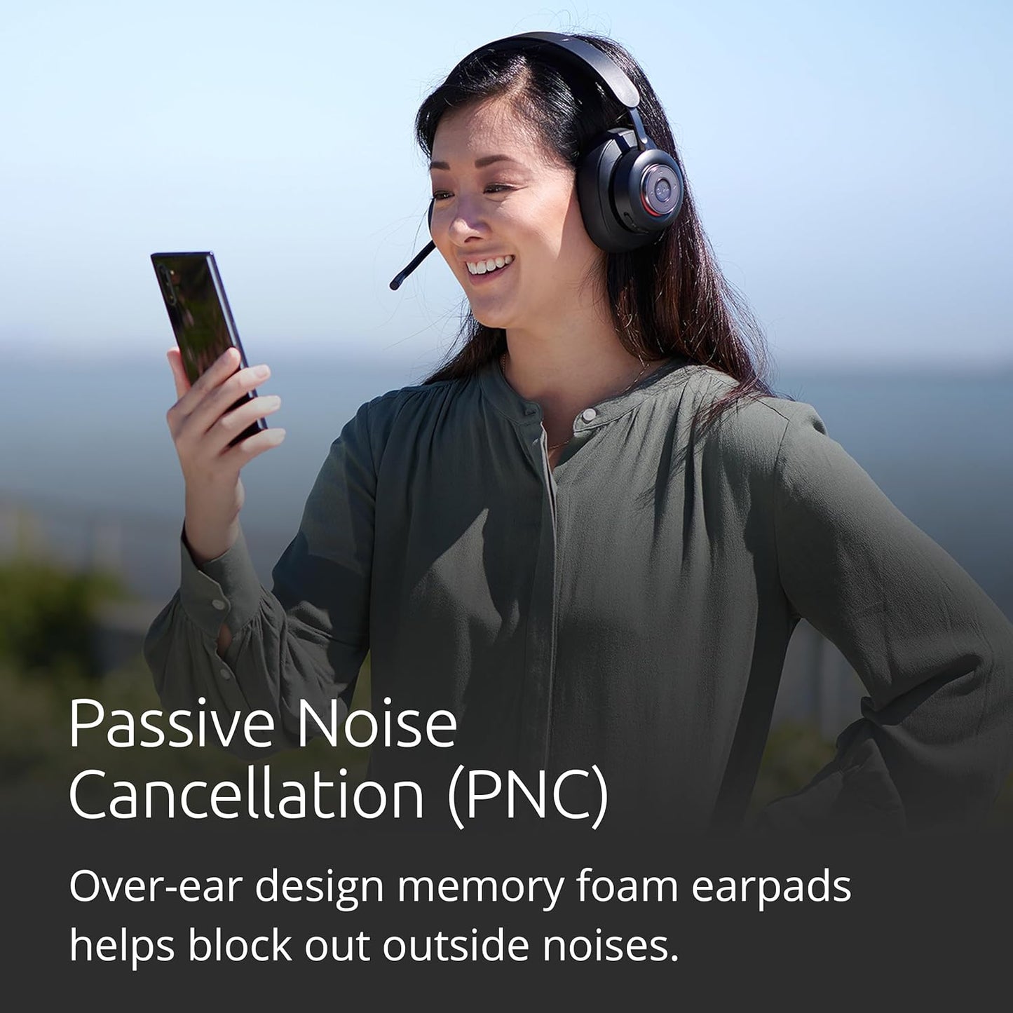 Kensington AH3X Bluetooth Headset, Wireless Over-Ear Headset, Boom Microphone, LED Indicator, Earcup Controls (K83455WW)