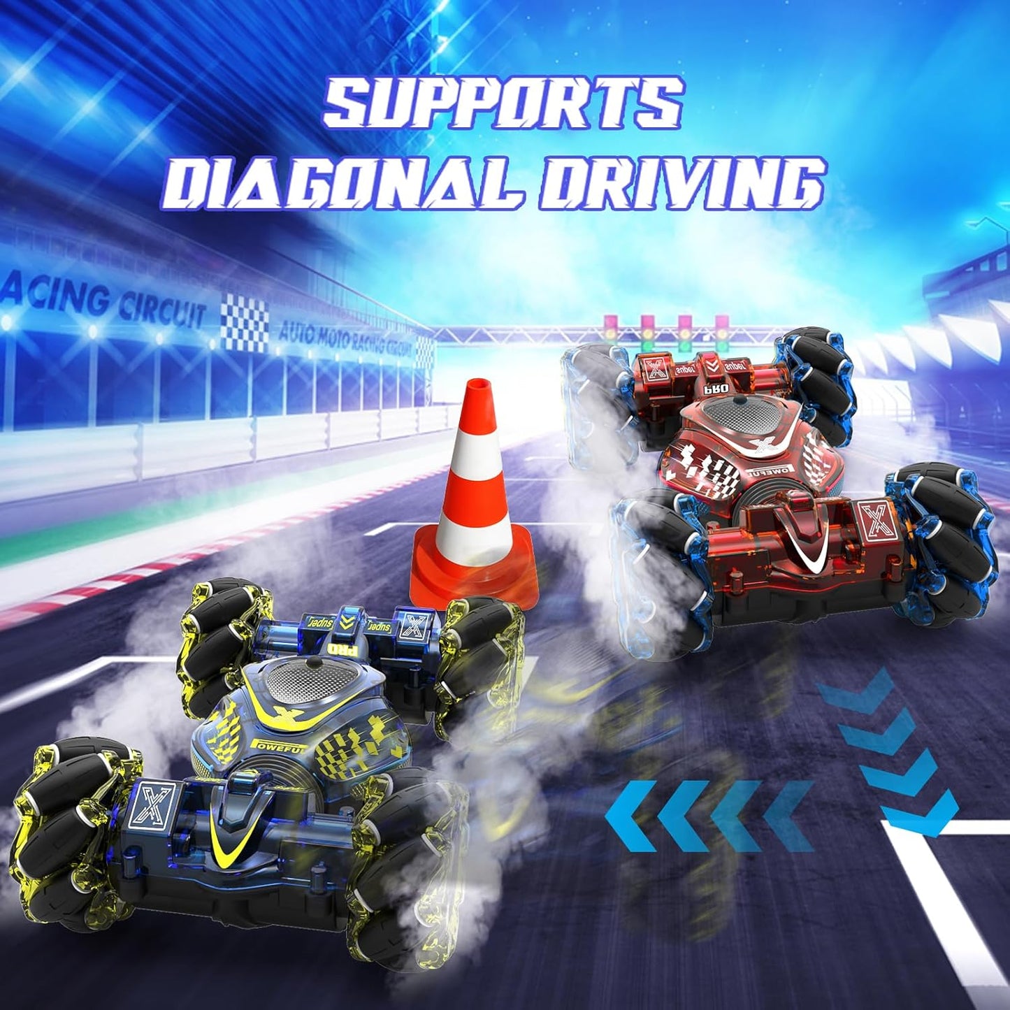 Remote Control Gesture Sensor Toy Cars Drift Twist Car 360° Rotate Off-Road Vehicle with Light Music for 6 7 8 9 10 11 12 Years Old Kids Birthday Xmas Gift