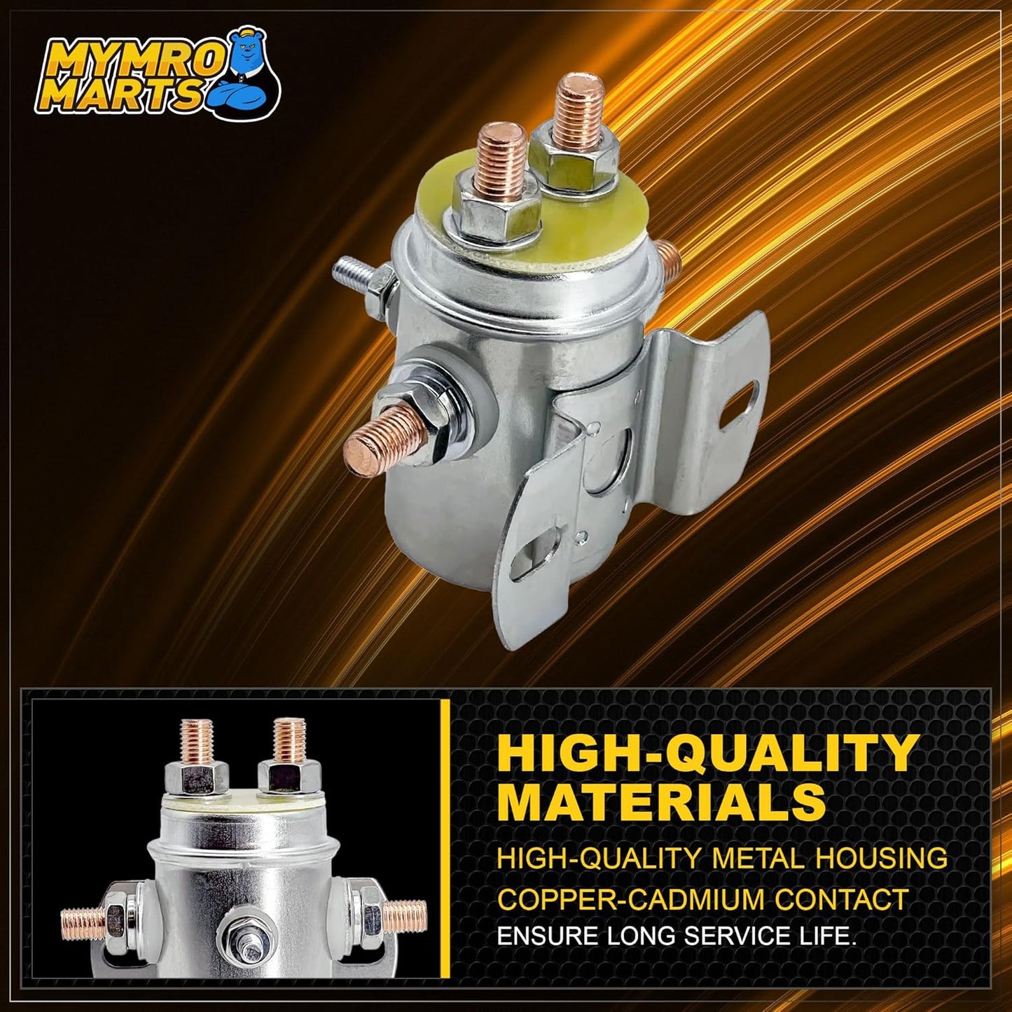 240-01009 Winch Motor Golf Cart Solenoid Compatible with/Replacement for 5 Term 12 Volt Hd 15-301, 15-338, 15-341, SBD4201, SBD4201D, SBD4201E, SBD4202D 440003, 440110