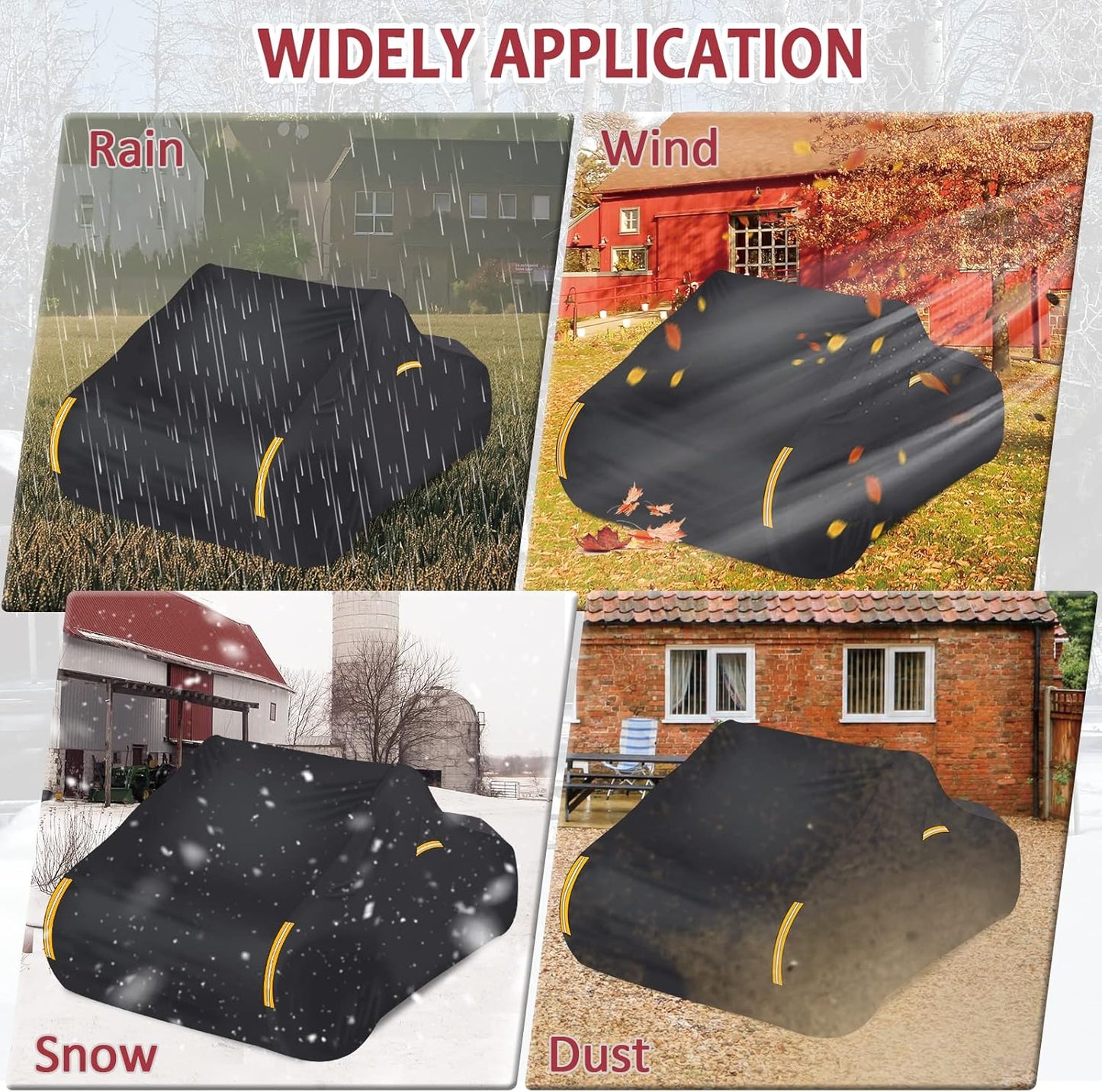 StarknightMT Ryker Cover, Full Cover Compatible with Can-Am Ryker 900 600 Sport Rally Edition All-Weather PU Waterproof Cover for Indoor Outdoor Snow Rain Dust Sun Protection Accessories Vent