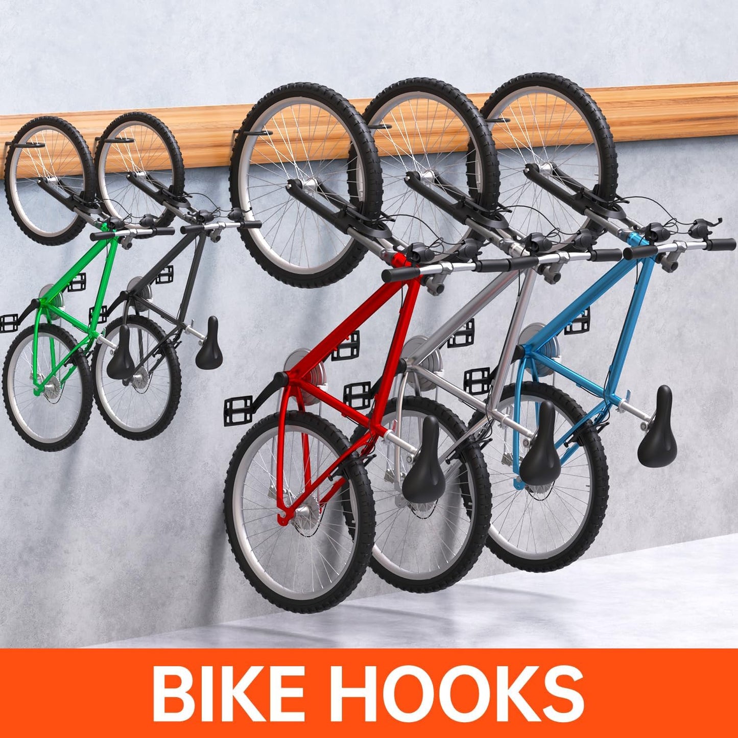 16-Pack Heavy Duty Bike Hook, Loading Capacity 100 LBS, 6 inch, Bike Hooks for Garage Wall and Garage Ceiling