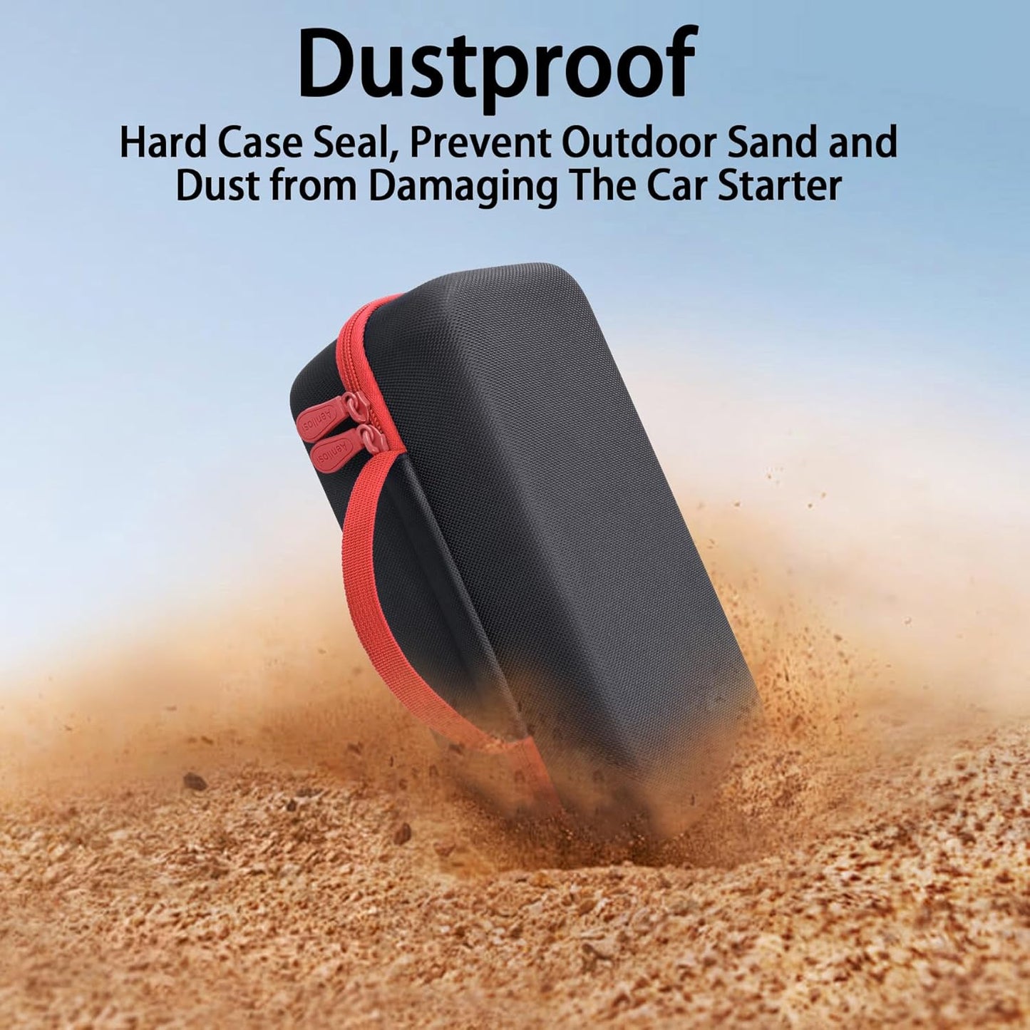 Aenllosi for HULKMAN Alpha85/Alpha85S/Alpha Pro Jump Starter Hard Carrying Case, Black+Red (Case Only)