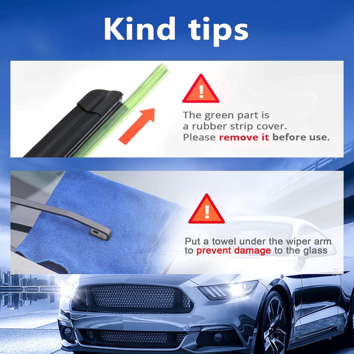 Windshield Wiper Blades Replacement for Toyota CHR C-HR 2018 2019 2020 2021 Original Factory Quality Front Rear Wipers Blade Set for Car - 26" 16" 14" (Piece of 3)