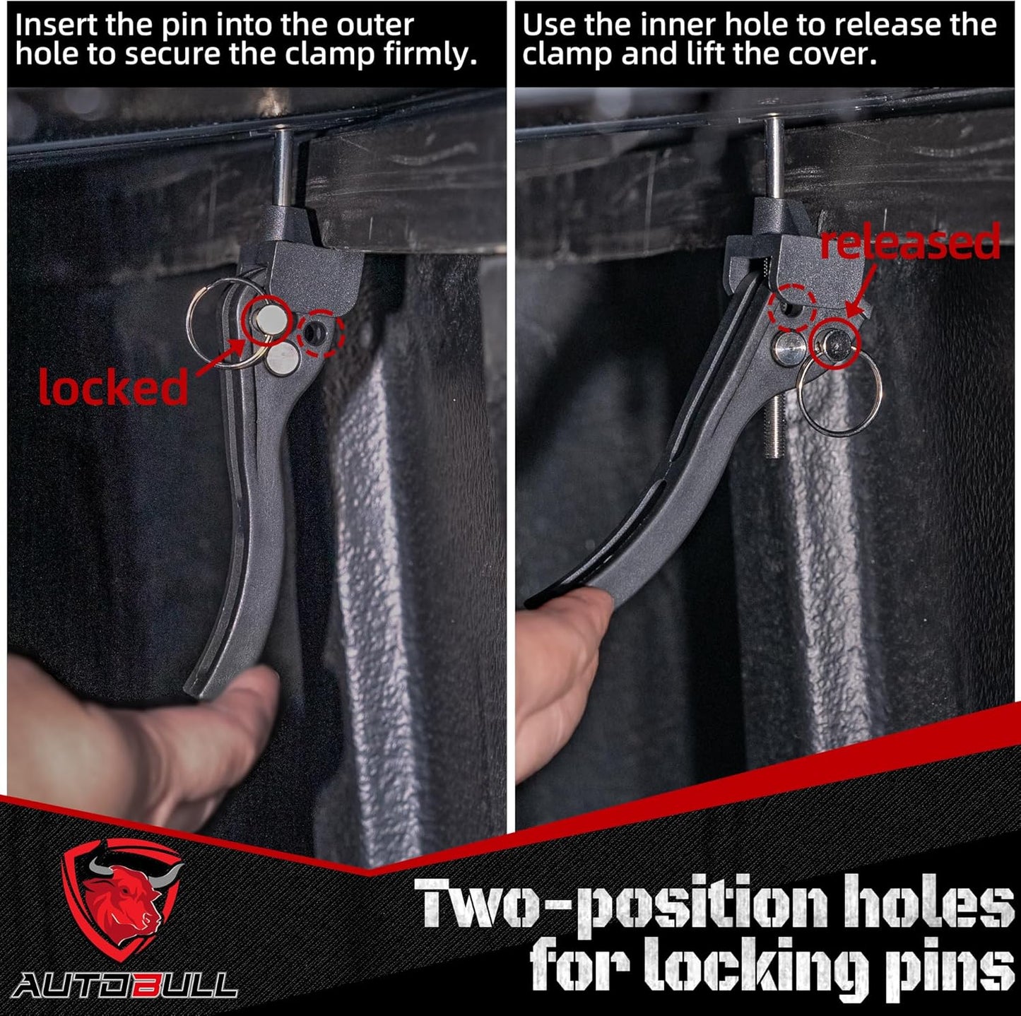 Hard Top Tri Fold tonneau Cover Compatible with 2022-2025 Toyota Tundra 5.5ft Bed, Alloy Steel and Fiberglass Made