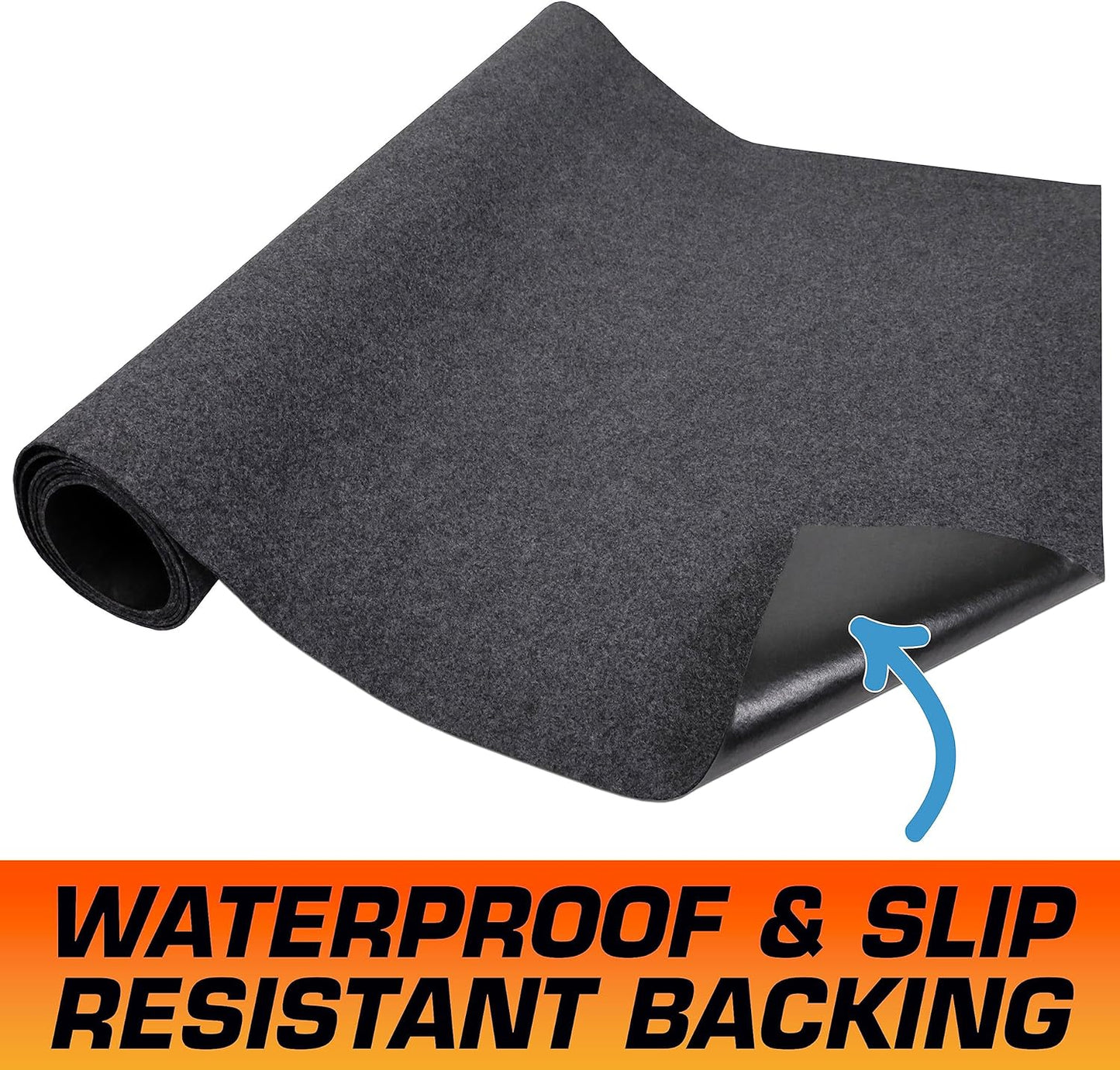 Armor All Garage Floor Runner Mat, (216" x 30"), Protects Surfaces, Transforms Garage, Absorbent, Waterproof, Durable, Trimmable (USA Made) (Charcoal)