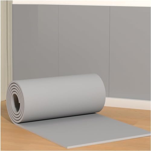 Heavy-Duty Self-Adhesive Rubber Foam Wall Protectors for Garage, Studio & Gym - Grey 39.3x39.3in (100x100cm) - Ultimate Wall Shielding & Protection